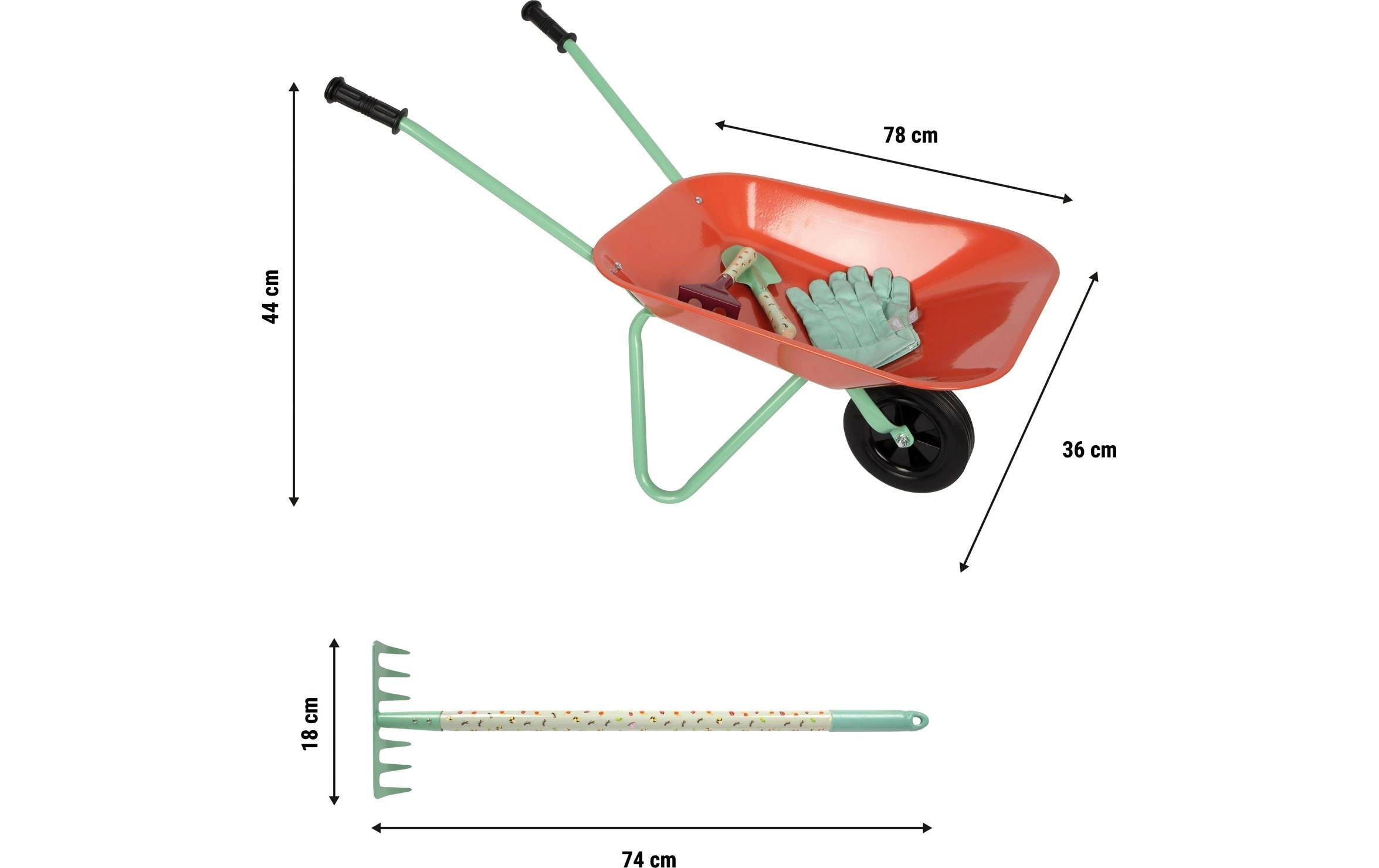 Small Foot Set de jardinage jouet »Grosses mit Schubkarre Tiny Garden«