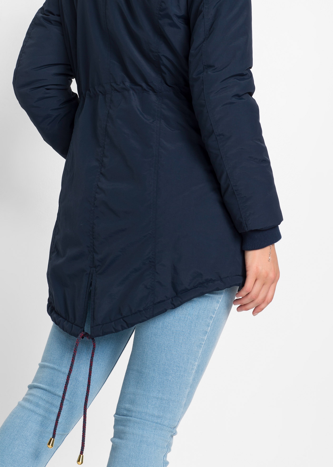bonprix Parka avec capuche style mode, en polaire Teddy, avec capuche, coupe ample