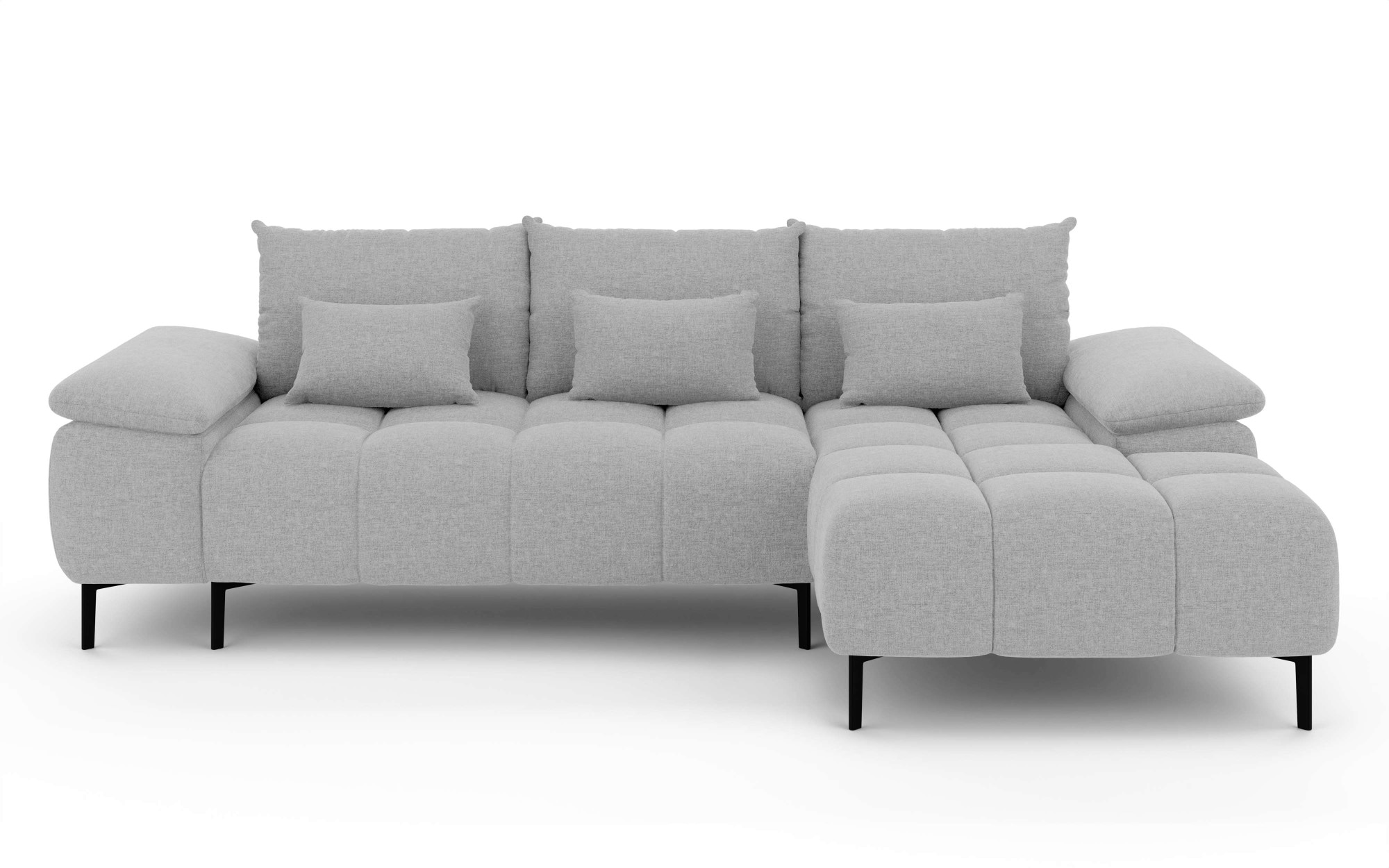 INOSIGN Canapé d'angle »DROMARA Schlafsofa mit Bettkasten, Masse: B/T/H 277/141/91 cm« L-Form mit Recamiere rechts/links bestellbar, Wellenunterfederung