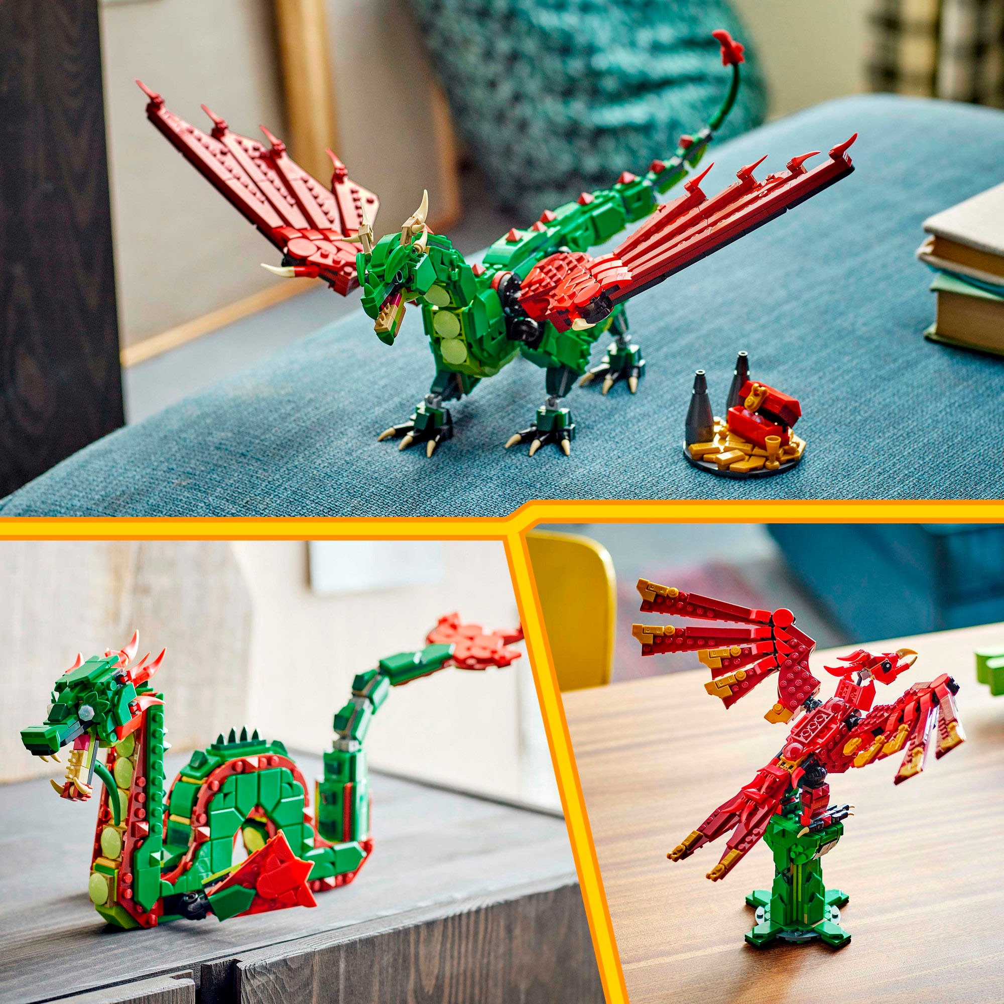 LEGO® Pions de construction »Grüner Drache (31161), LEGO Creator« Made in Europe