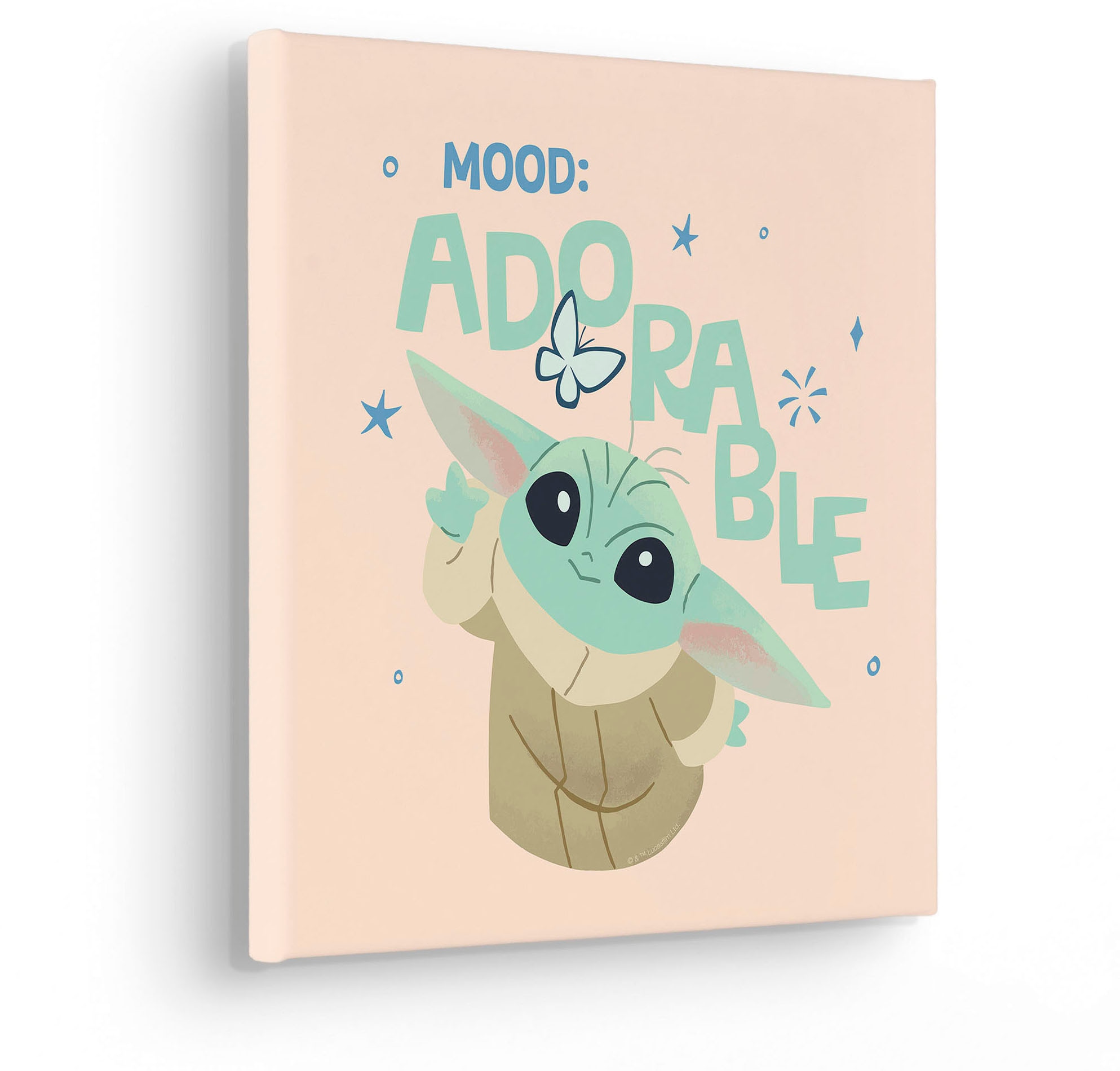 Komar Leinwandbild »The Mandalorian Little Grogu Adorable - Grösse 30 x 30 cm« Disney 30 x 30 cm (Breite x Höhe), 1 Stk. tlg. Keilrahmenbild mit Echtholzrahmen, Kinderzimmer