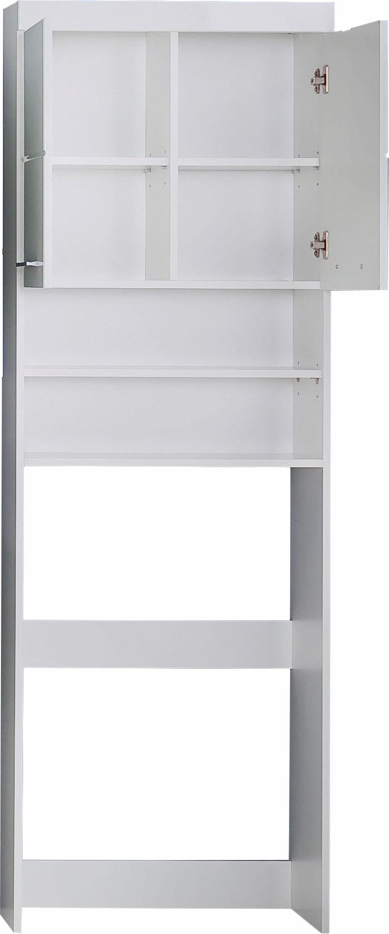 welltime Waschmaschinenumbauschrank »Avena« Waschmaschinenüberbau mit 2 Fächern - (B/T/H) 63/24/187 cm
