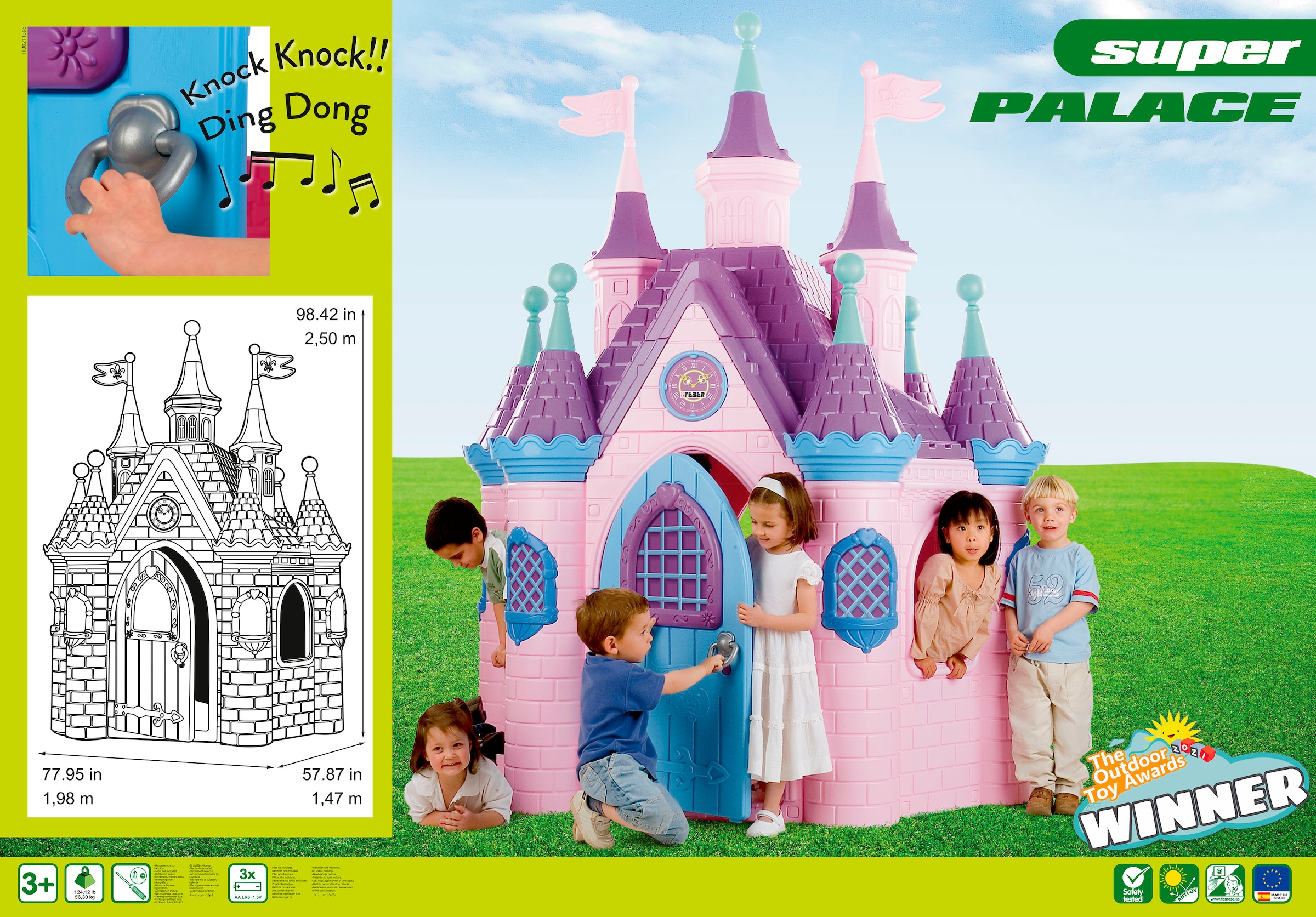 Feber® Spielhaus »Super Palacio« B/T/H: ca. 198/147/250 cm; Made in Europe