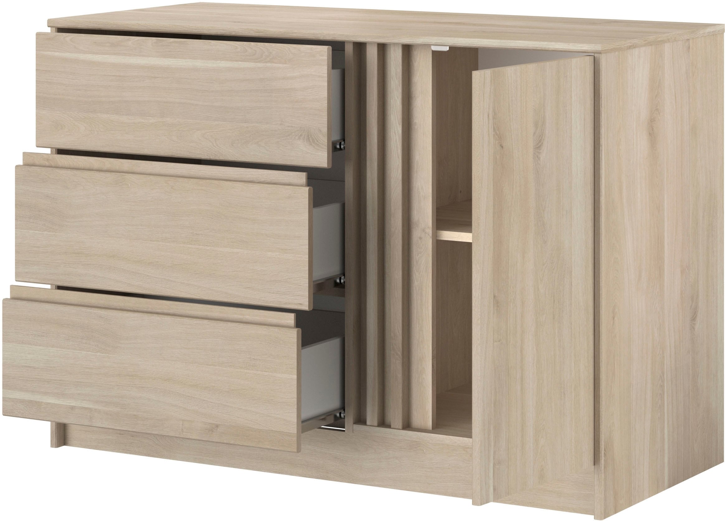 Parisot Schlafzimmer-Set 4 Stk. tlg. viel Stauraum, schöne Optik, Einsätze an Schrank und Kommode drehbar