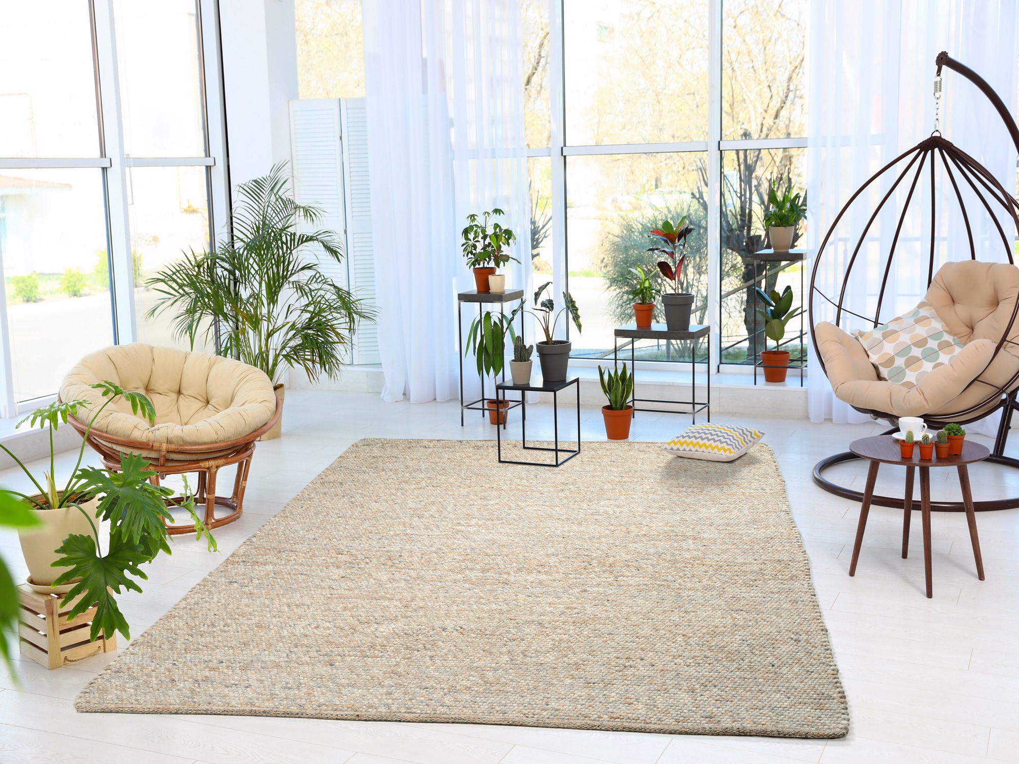 OCI DIE TEPPICHMARKE Teppich »FAVORIT« rund 12 mm Höhe Handweb-Teppich aus Indien, handgewebt, hochwertig verarbeitet