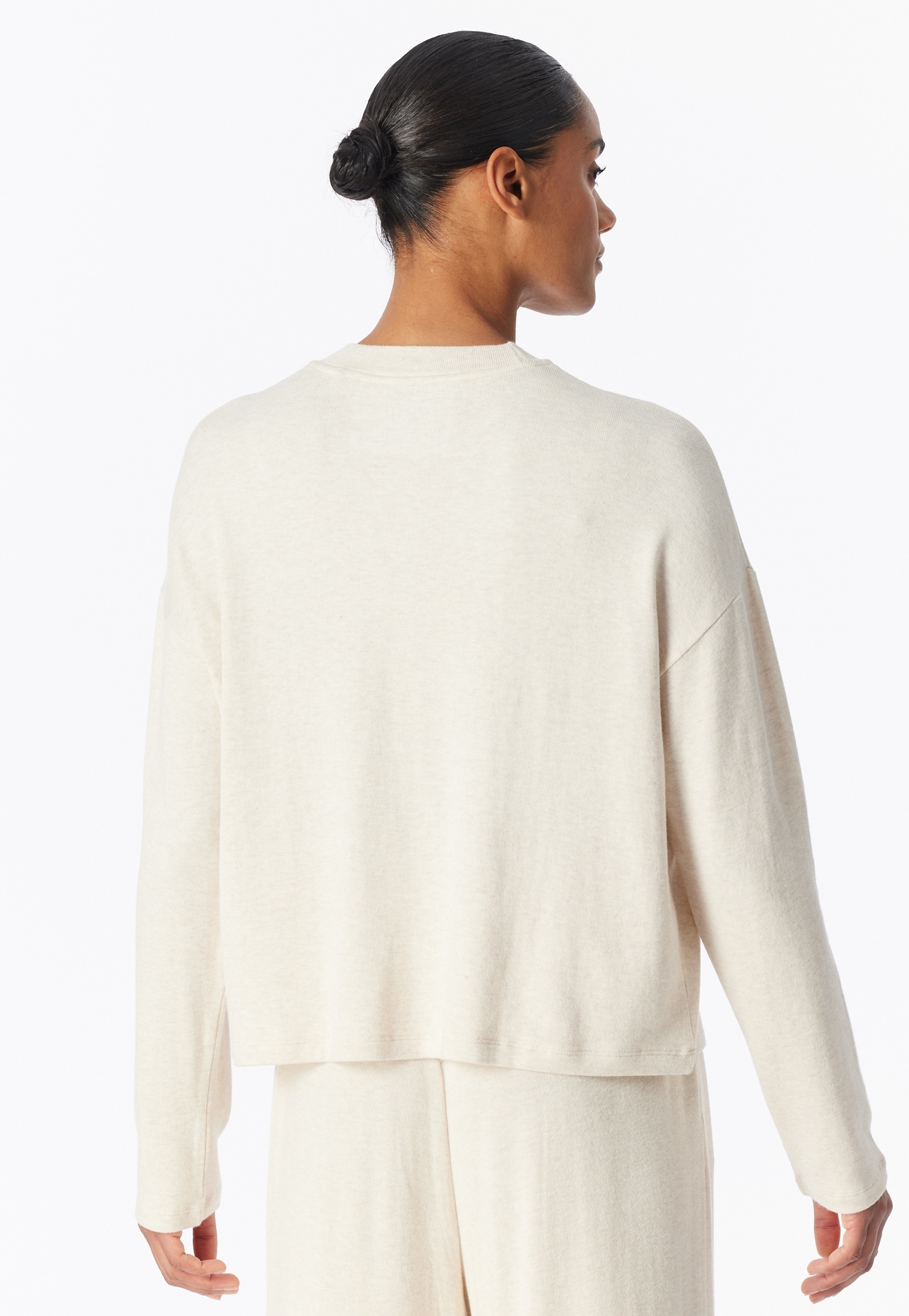 Schiesser Haut de pyjama »Mix + Relax« Rundhalsausschnitt, langärmelig, Singel-Jersey Qualität