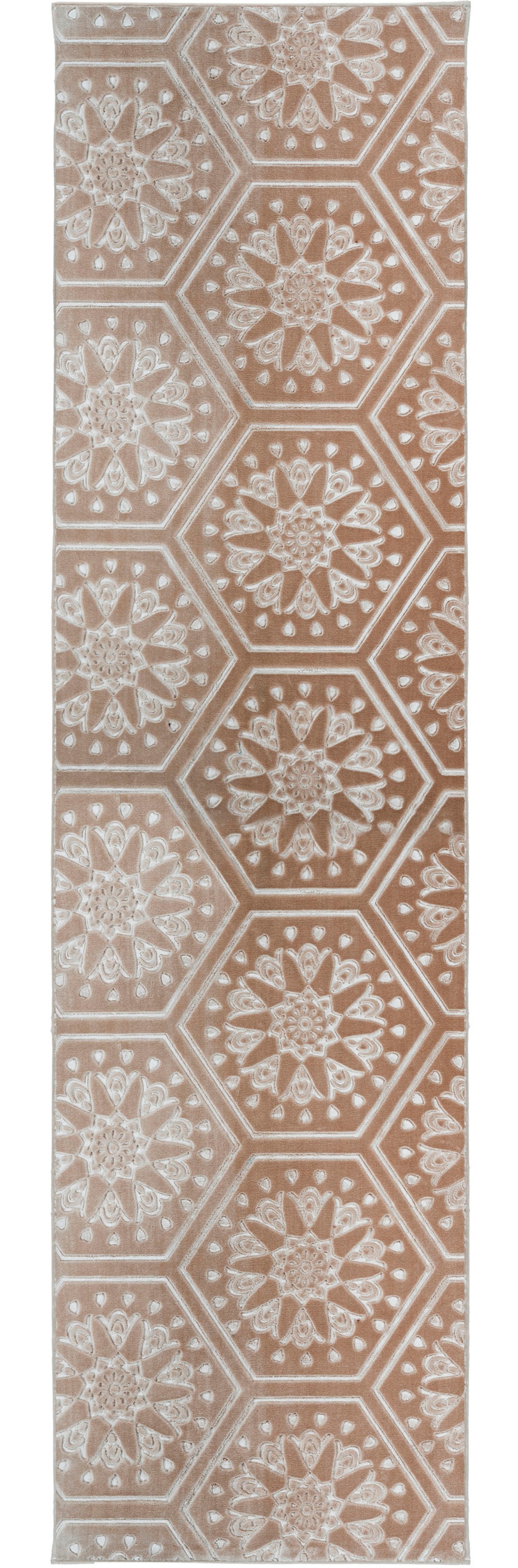 my home Läufer »Stina« rechteckig 7 mm Höhe Teppichläufer, Hoch-Tief-Effekt, mit Muster