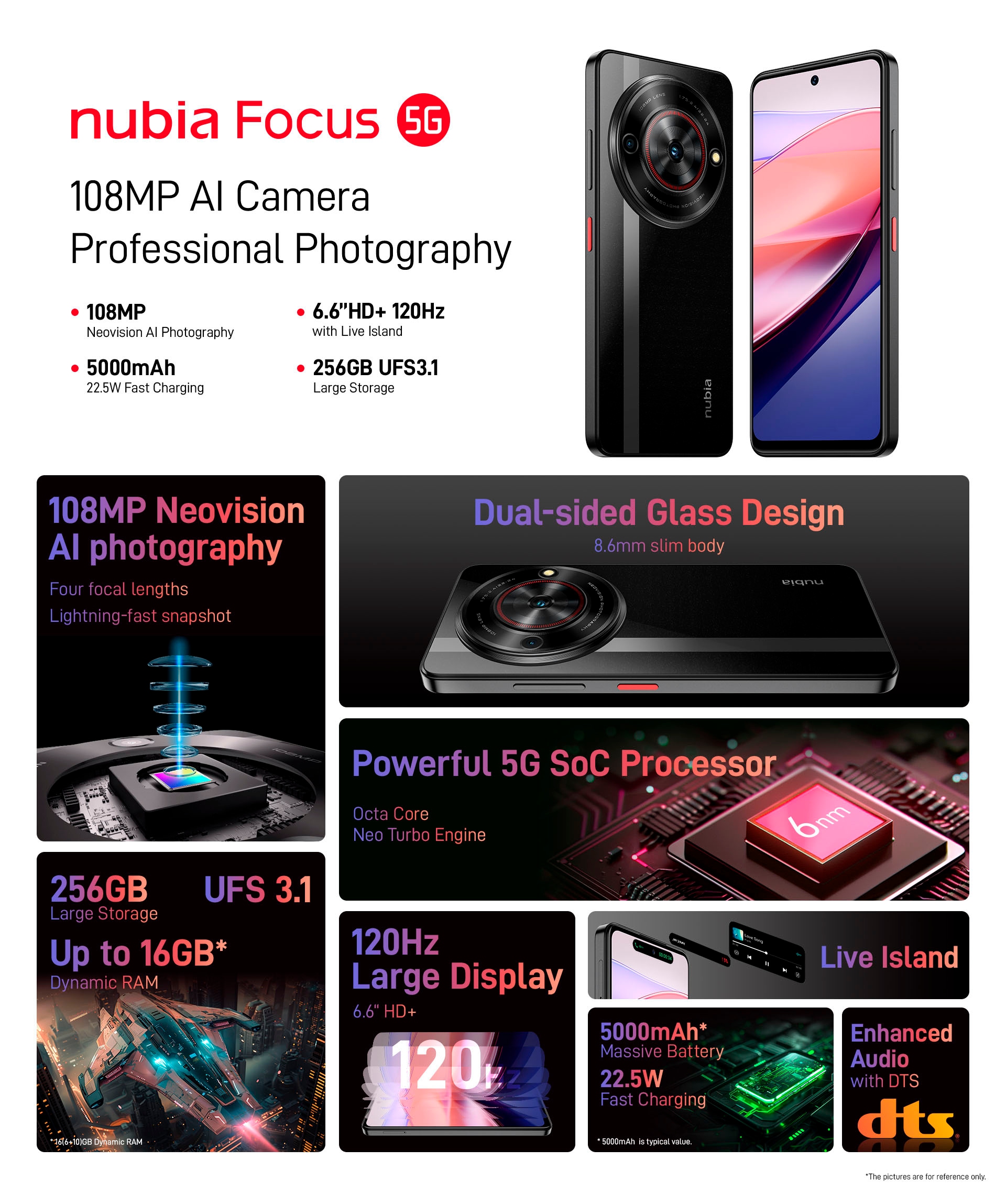 Nubia Smartphone »Focus 5G« schwarz