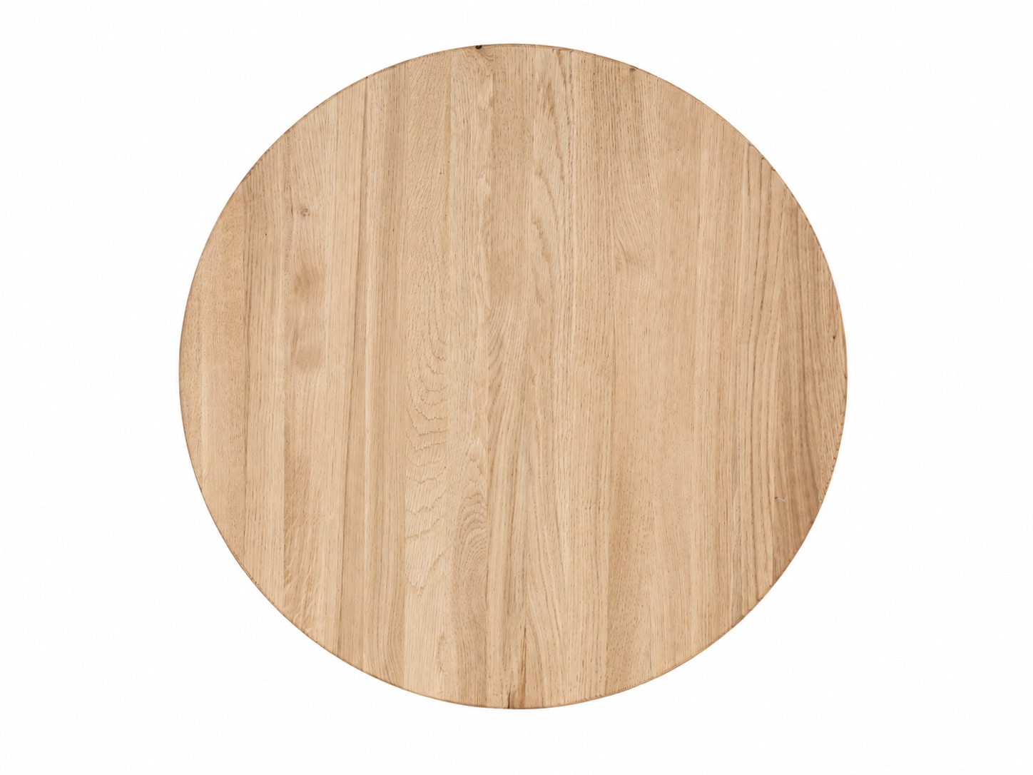 GOODproduct Couchtisch »Lovran, Wohnzimmertisch, Sofatisch, Beistelltisch, Kaffeetisch« Runder Tisch (Ø60) aus Wildeiche Natur/Smoke mit Konus-Lamellenfuss