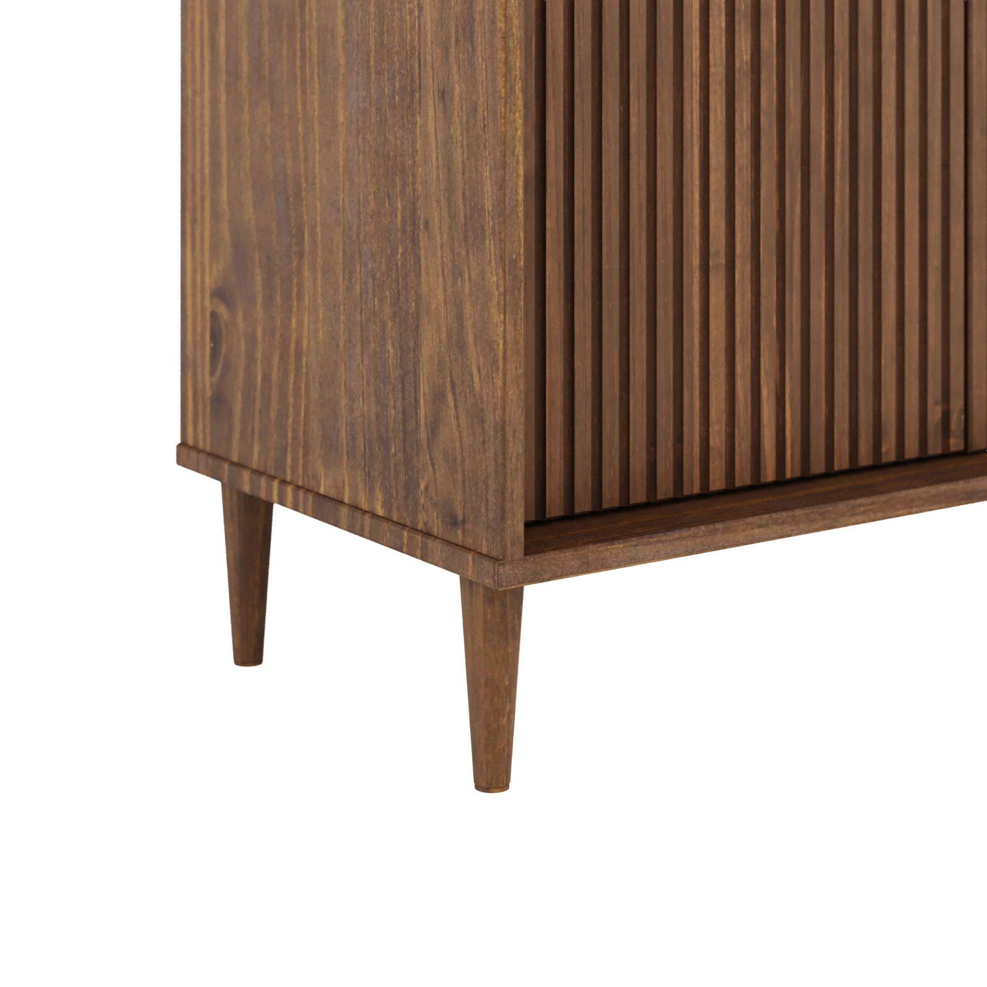 GOODproduct Vitrine »Malmedy Front mit gefrästen Rillen« aus massivem Kiefernholz, Push-to-open, FSC, Breite 80 cm, Höhe 180 cm