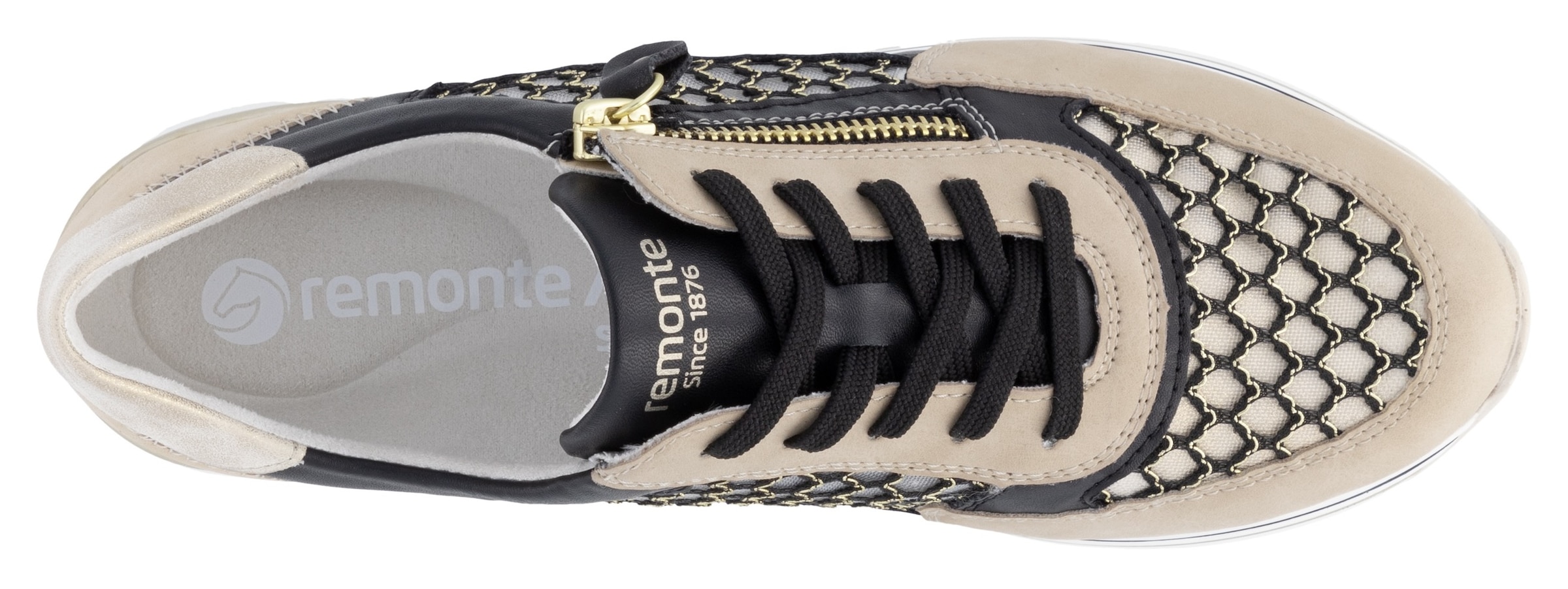 Remonte Plateausneaker  , Freiezitschuh, Halbschuh, Schnürschuh, vegan, Kontrastbesatz