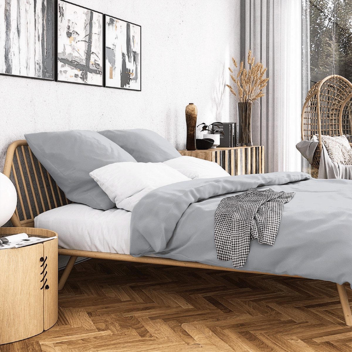 Wolkenfeld Linge de lit »Wolkenfeld Sommer Bettwäsche Mako-Satin Baumwolle« 2 cuis 135x200 cm, 155x220 & Übergrössen I inkl. Kissenbezüge 80x80