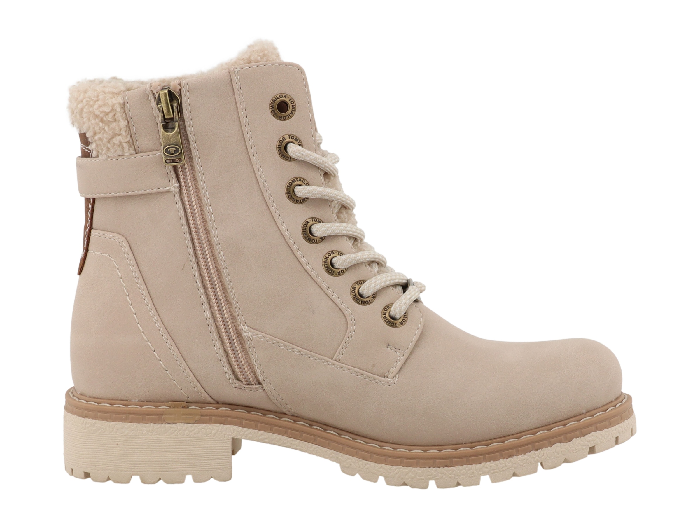 TOM TAILOR Bottes d'hiver  workerboots, chaussure de randonnée avec talon bloc