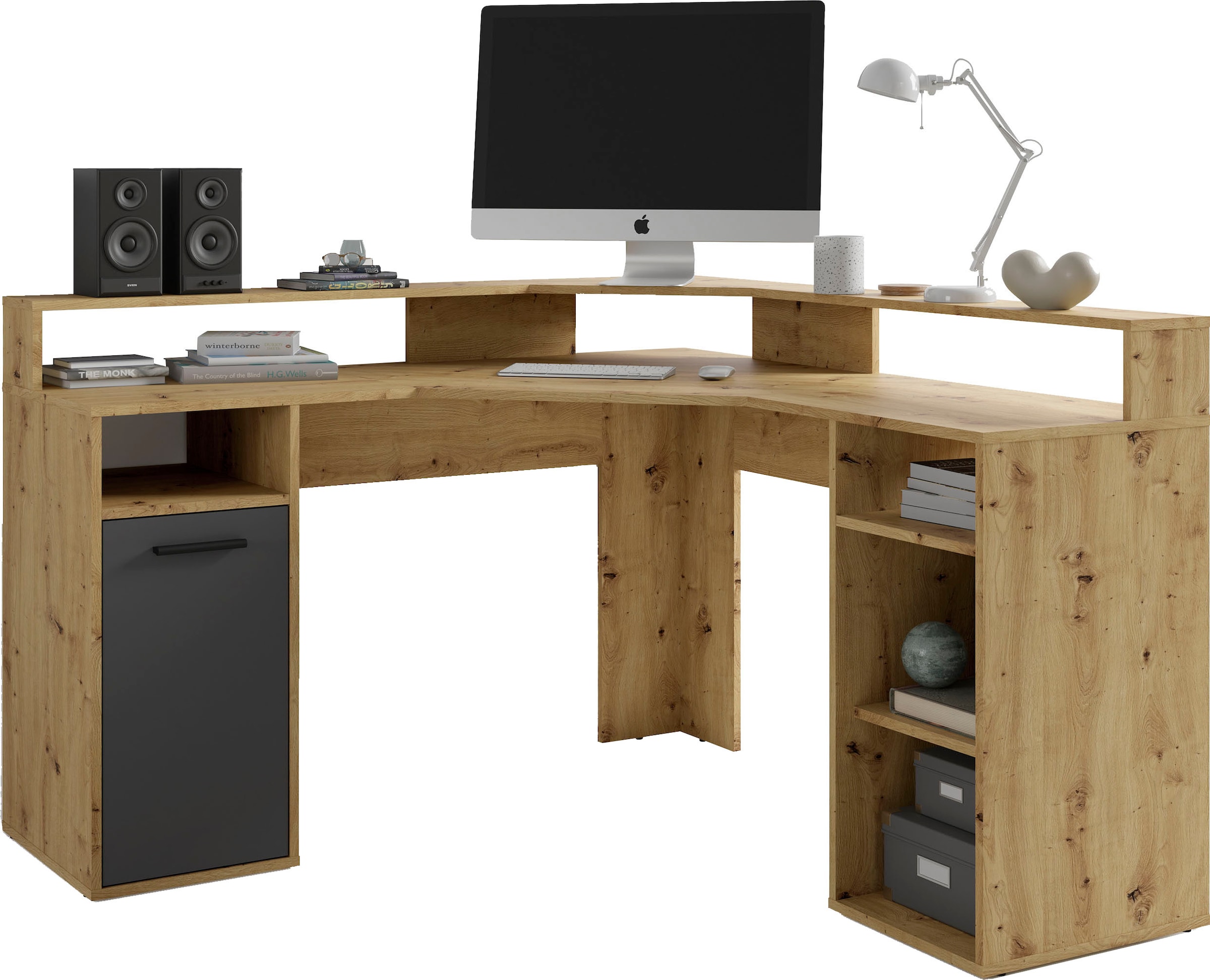 byLIVING Table de gaming »Fox« Breite 139 cm, moderner Eck-Schreibtisch