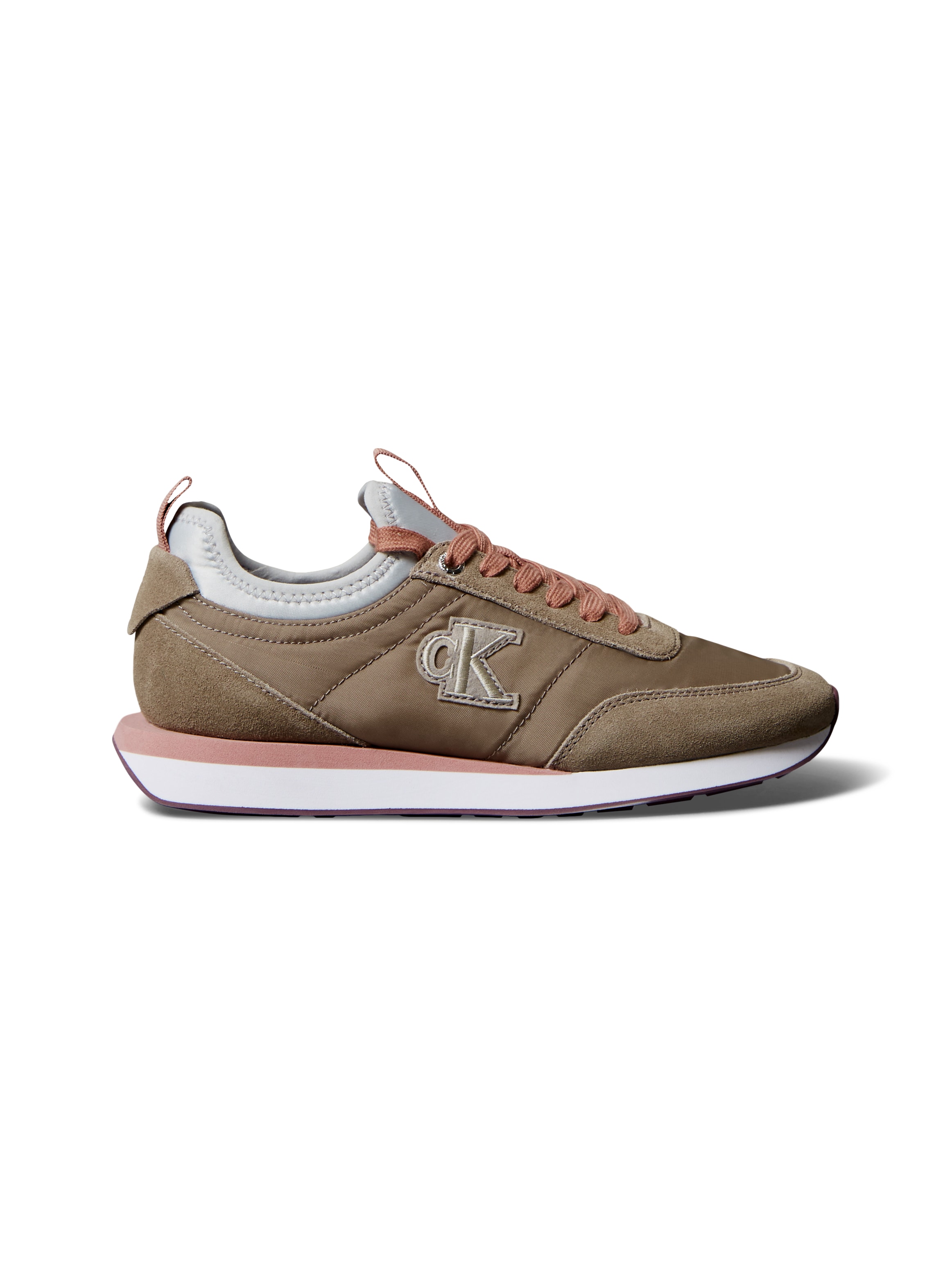 Calvin Klein Jeans Baskets slip-on »RETRO RUNNER SOCK LACEUP MIX MAT«  Chaussure à enfiler, sneaker décontracté, chaussure basse avec logo CK sur le côté