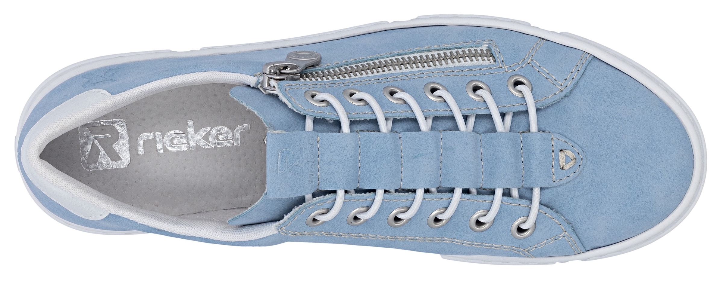 Rieker Baskets slip-on  mit Reissverschluss aussen, Freizeitschuh, Halbschuh, Schlupfschuh