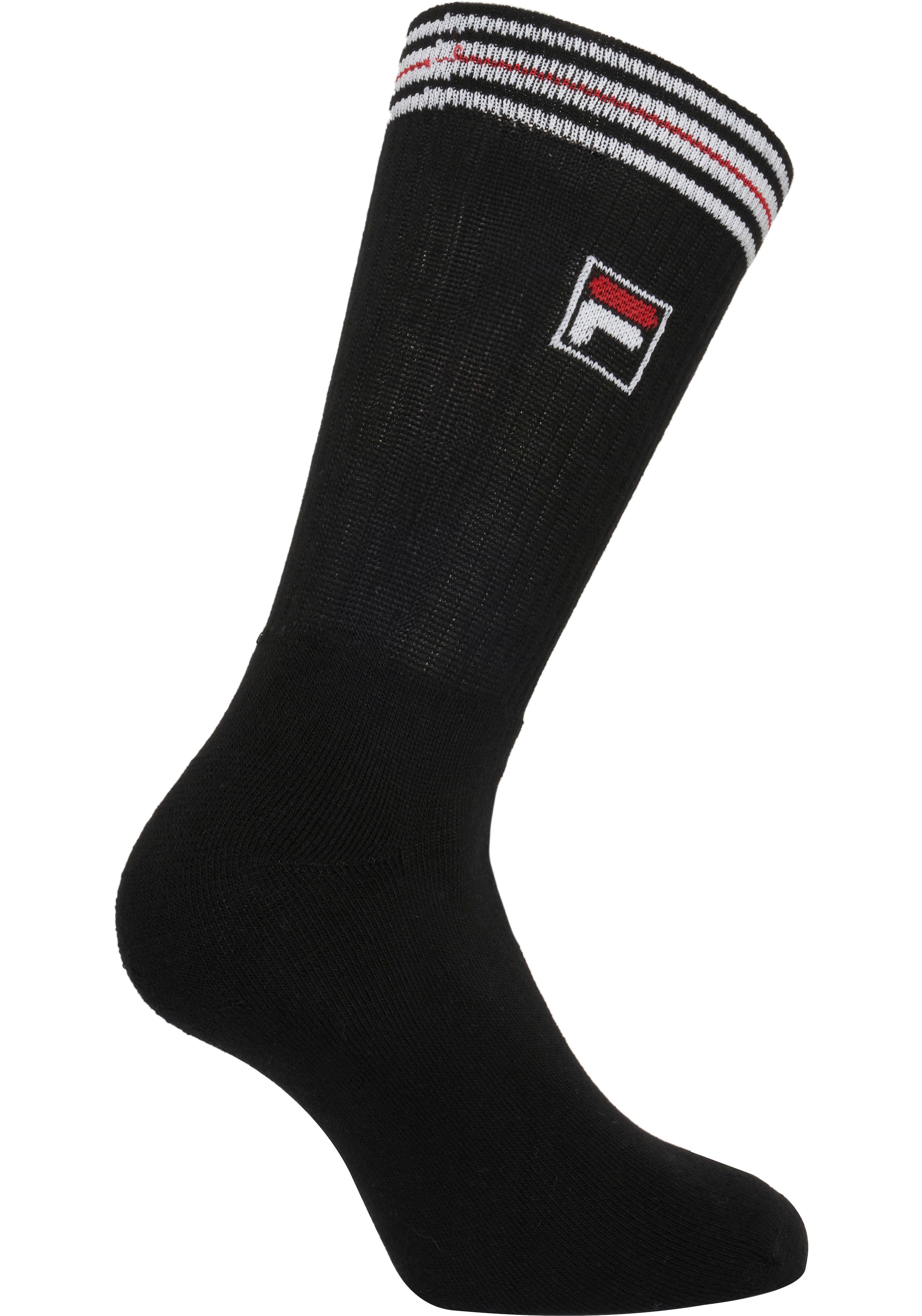 Fila Sportsocken »UNISEX TOP QUALITY FULL TERRY VINTAGE SOCKS« 4 Paar tlg. sportliches Design mit Logodetail