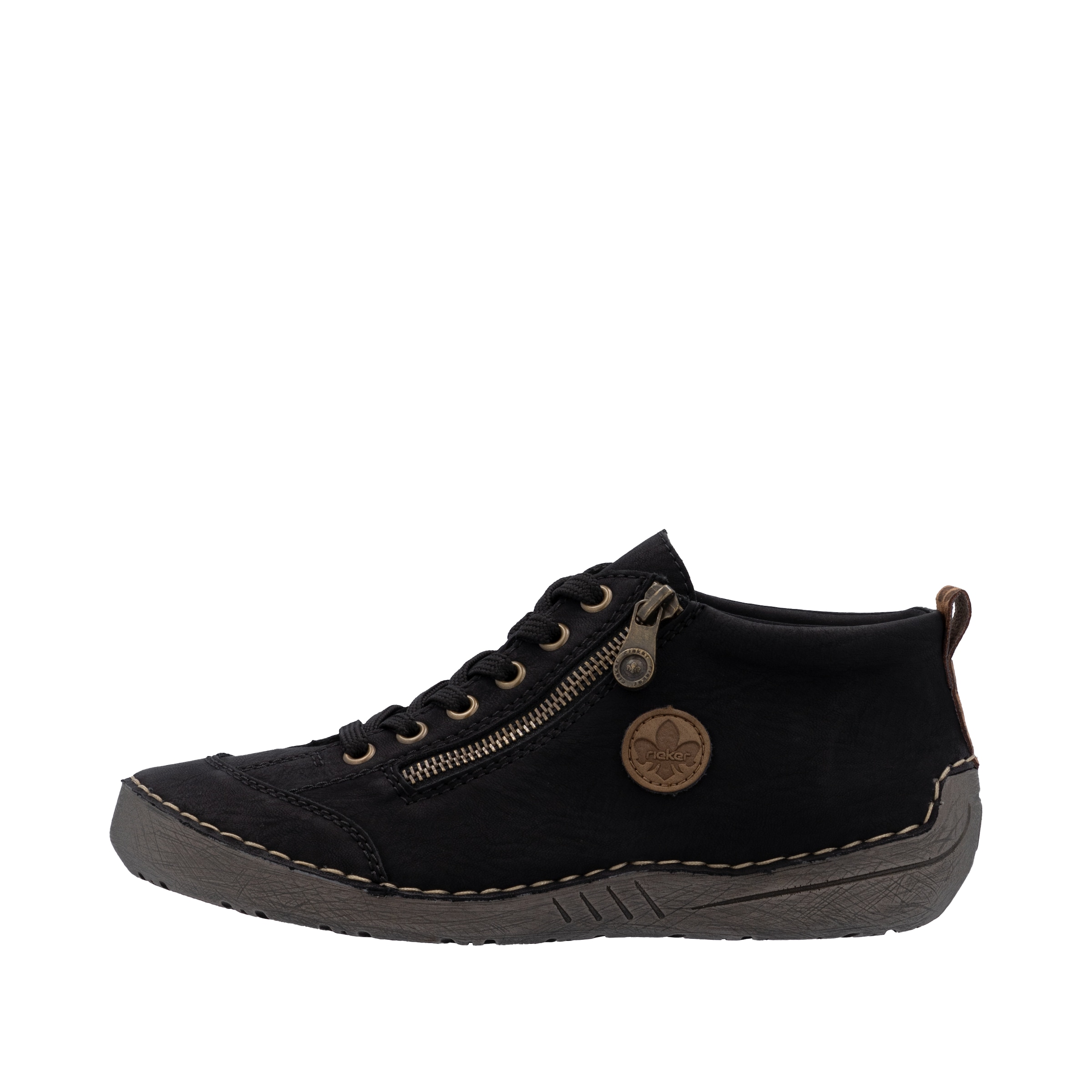 Rieker Bottines à lacets  Sneaker, chaussure à lacets, chaussure outdoor avec fermeture éclair