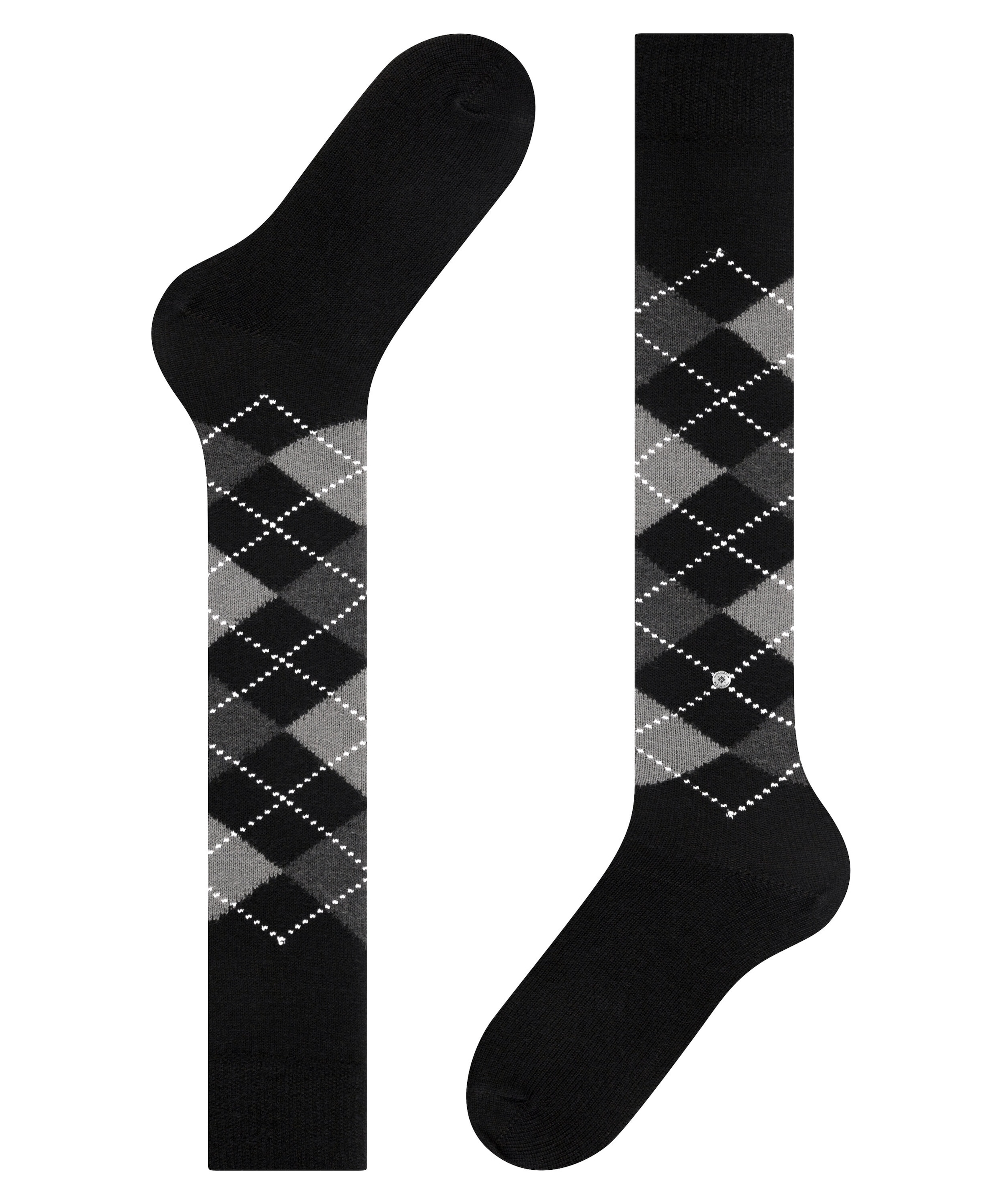 Burlington Mi-bas »Preston« Taille unique 40-46, motif Argyle, particulièrement doux