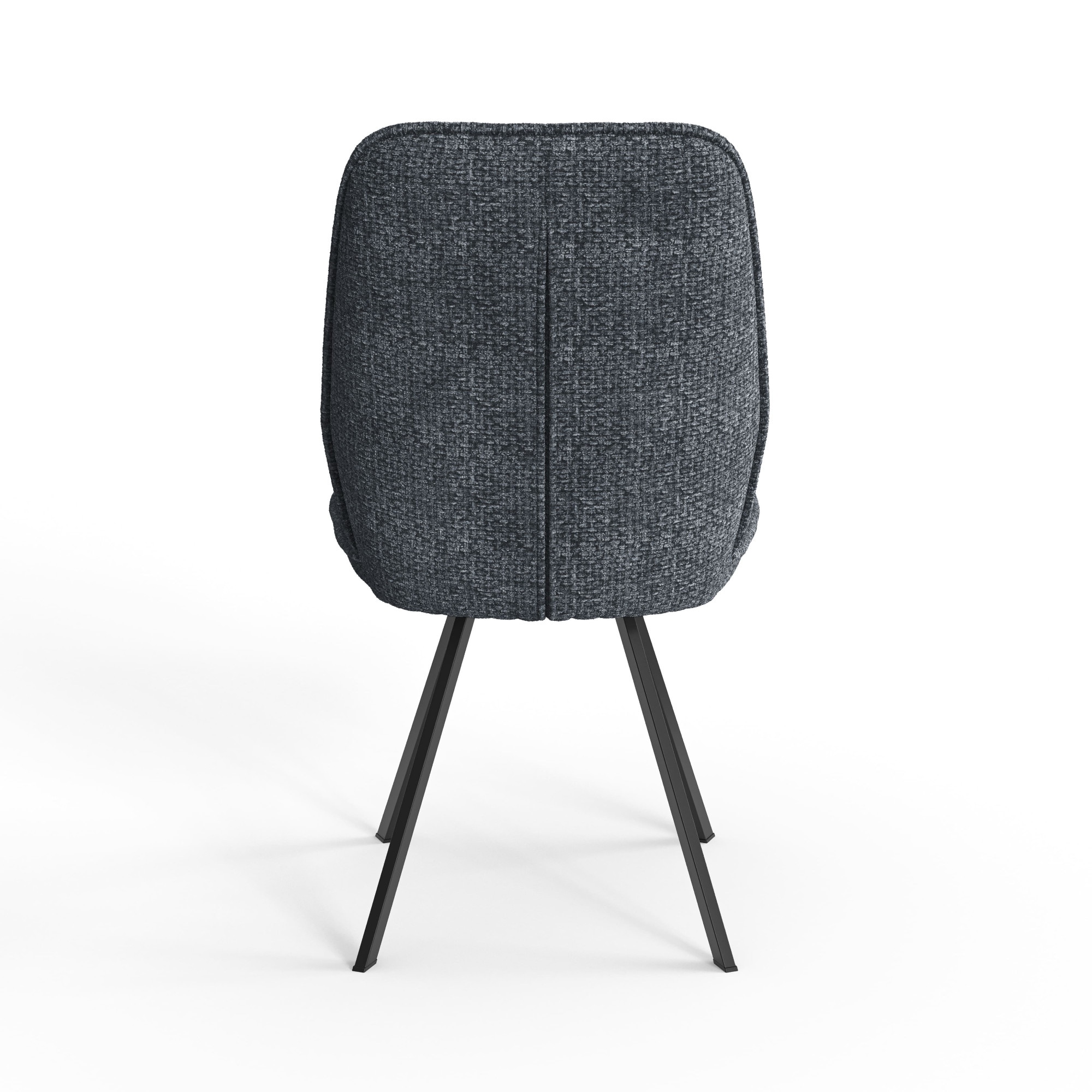 Home affaire Esszimmerstuhl »Mily Essstuhl, Wohnstuhl, Polsterstuhl, 4-Fussstuhl« (Set;Jugendliche) 2 Stk.mit schwarz pulverbeschichteten Metallbeinen, gepolstert, modern