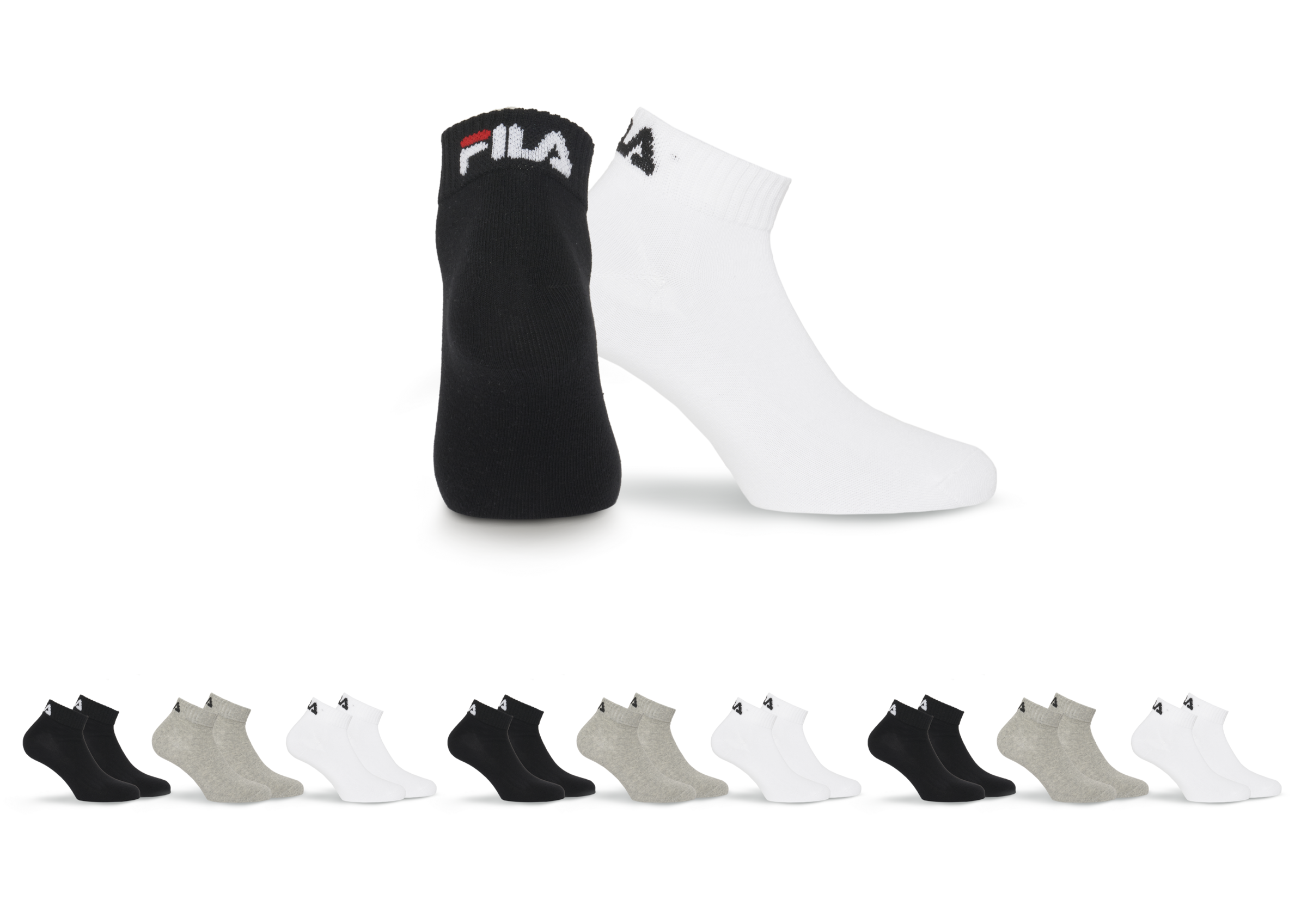 Fila Kurzsocken »UNISEX QUARTER PLAIN SOCKS« 9 Stk. tlg. mit klassischem Logo