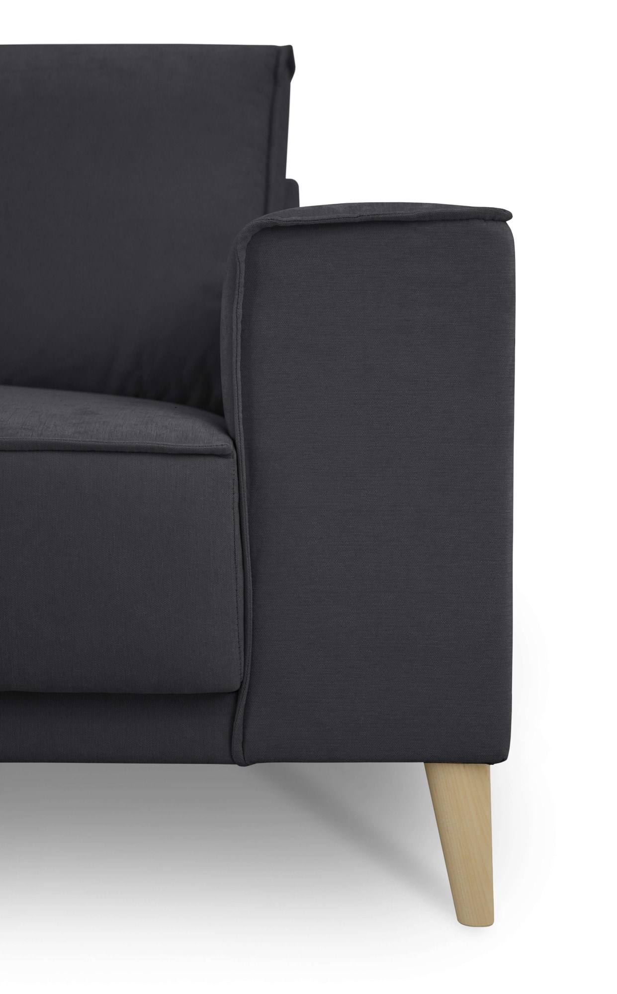 GOODproduct 2-Sitzer »Oland Skandi, weicher Chenille-Stoff« 164 cm, Wellenunterfederung, Skandi-Design, Massivholzfüsse