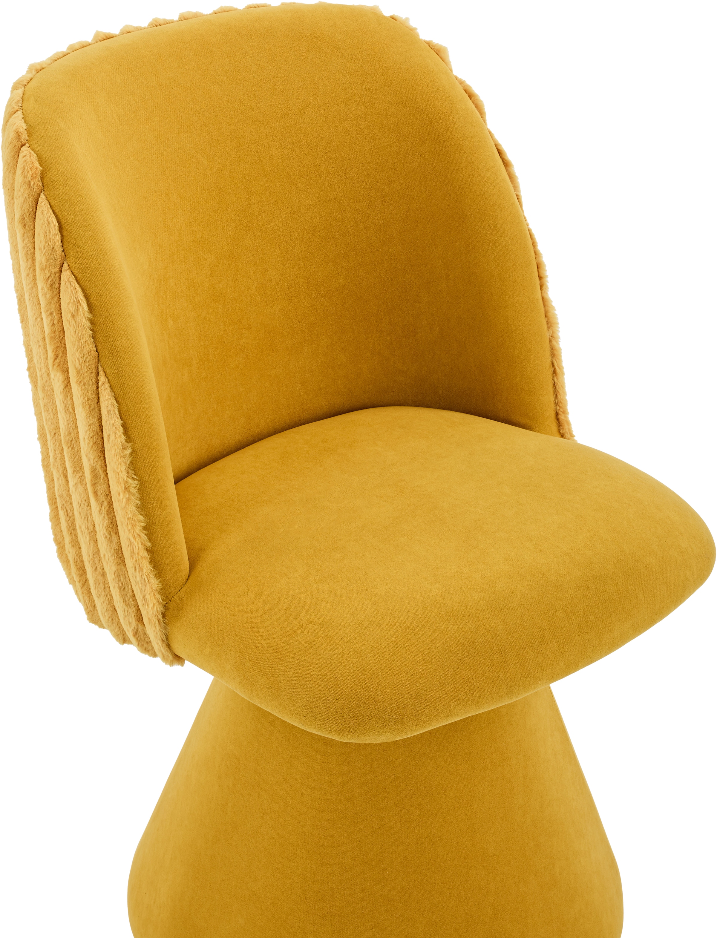 HELA Drehstuhl »BARI I« (Set) 1 Stk.360° drehbar, Polsterfuss, Materialkombi, Aussen Felloptik Innen Velvet