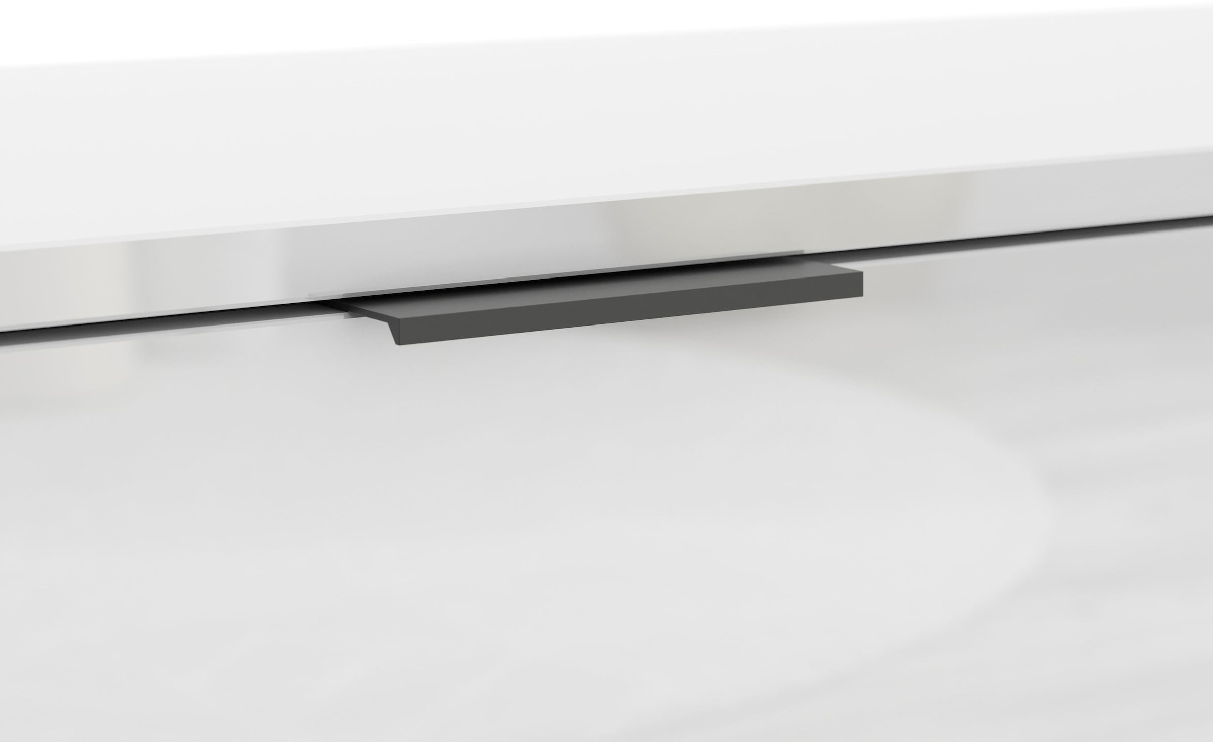 GOODproduct Buffet »Oslo, B/H/T: 150/76/39,5 cm« 3 tiroirs, 2 portes avec ouverture par pression, poignées en métal noires