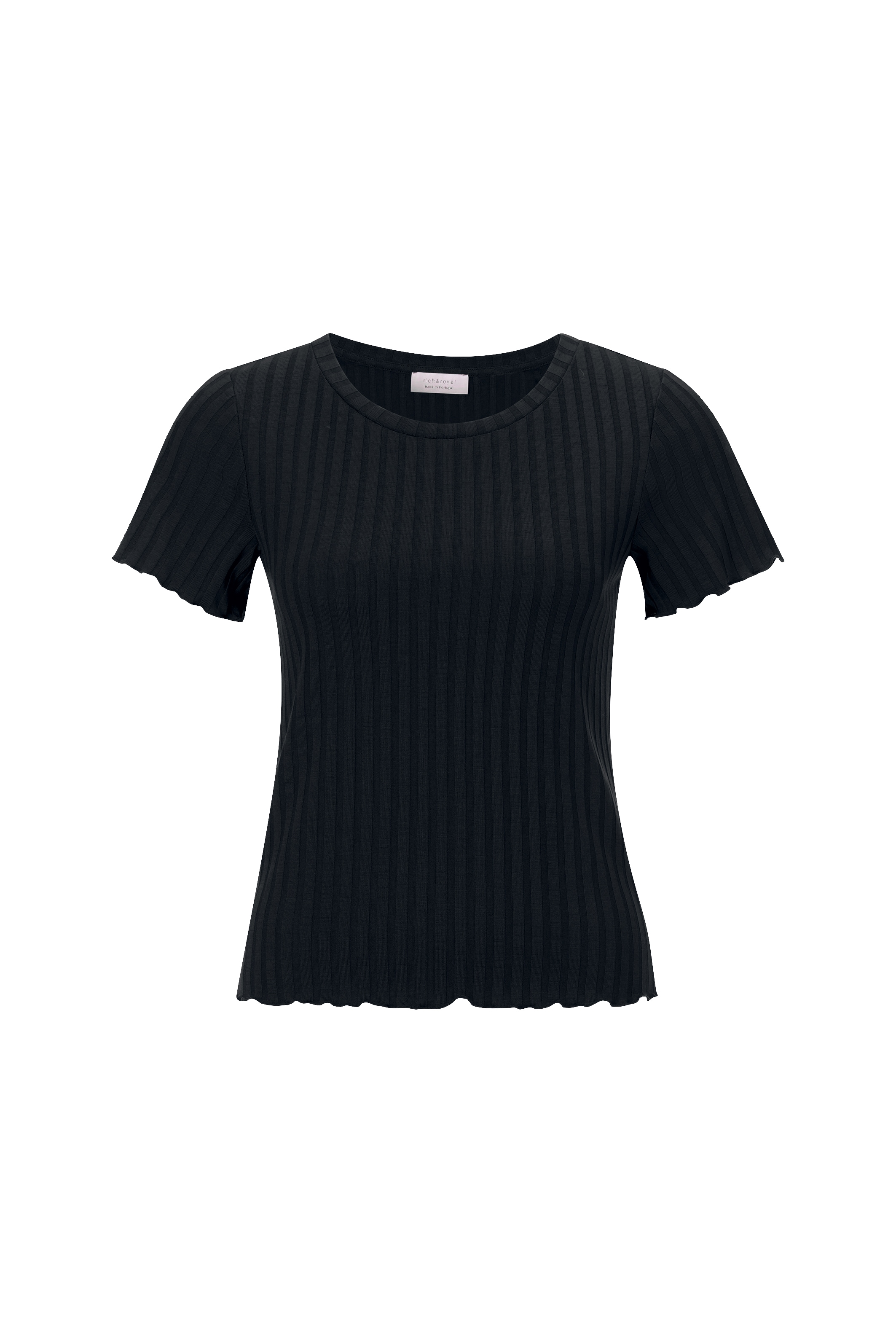 RICHROYAL T-shirt à manches courtes Mit gewelltem Saum an Rumpf und Ärmeln