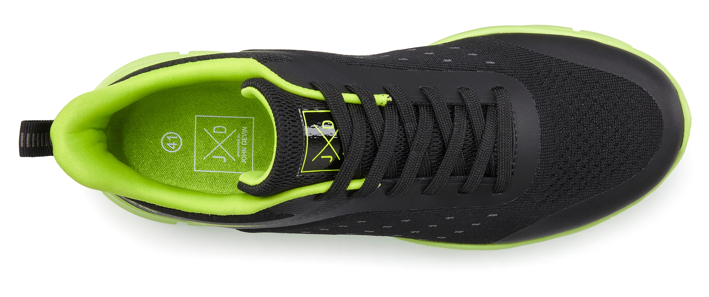 John Devin Sneakers »Schnürschuh, Freizeitschuhe, Schnürhalbschuhe, Halbschuh, Turnschuh«  im sportiven Look mit farbiger und flexibler Sohle VEGAN