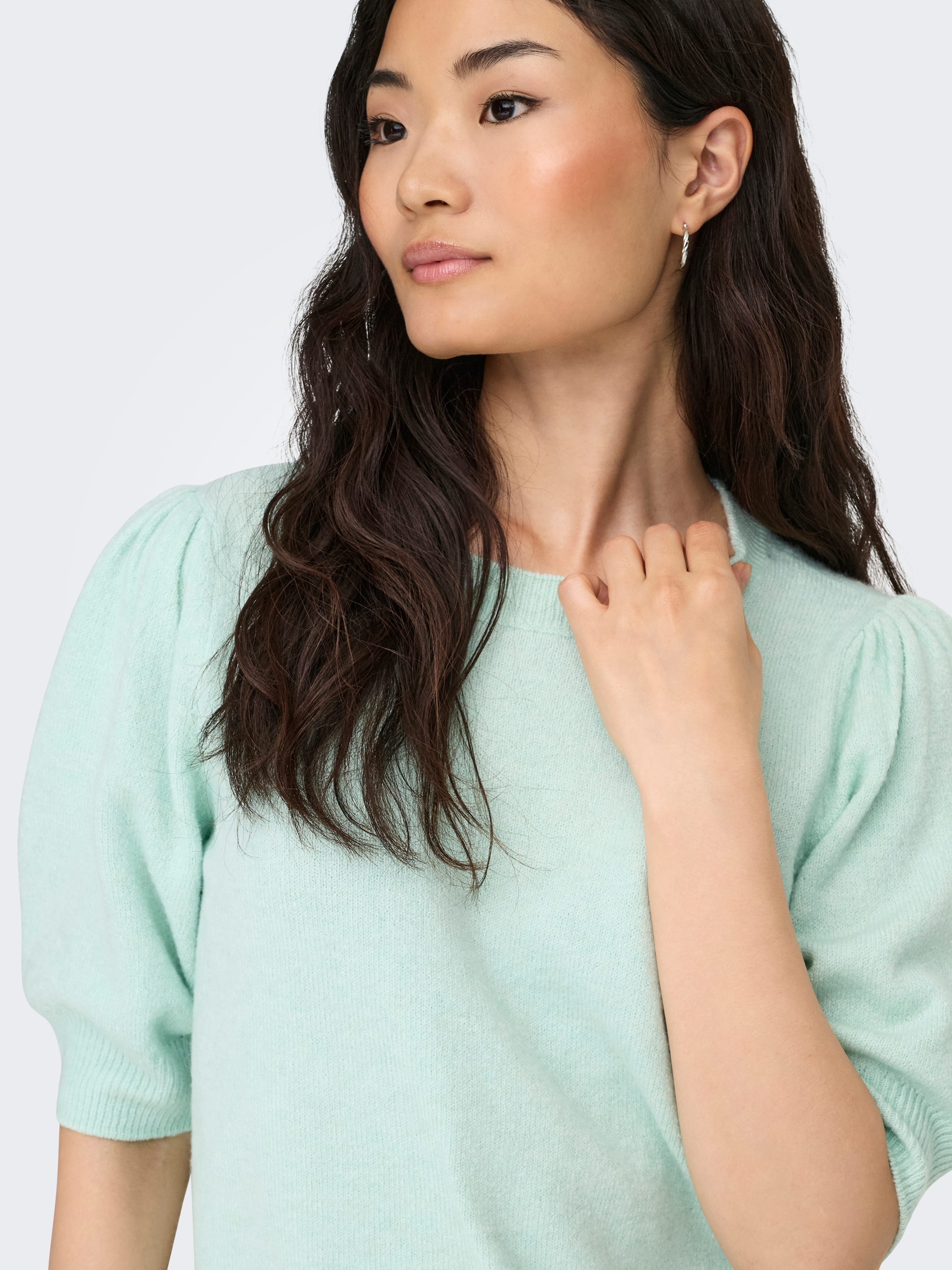 ONLY Pull en tricot »ONLRICA LIFE 2/4 PULLOVER KNT NOOS« mélange de matériaux, coupe régulière