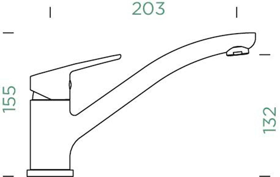 Schock Robinetterie de cuisine »Daja« Hochdruck, Festauslauf, Schwenkbereich 360°