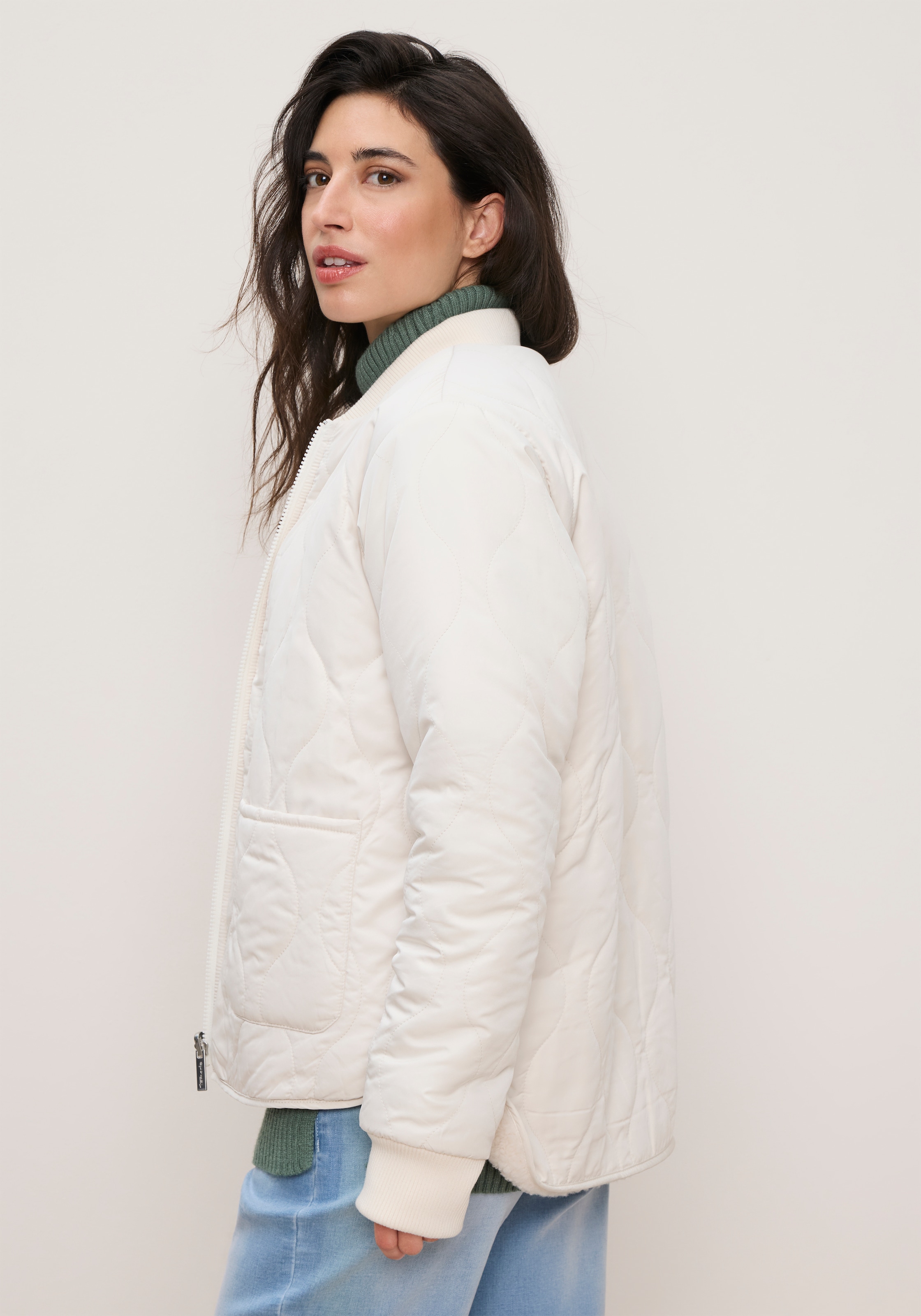 Tamaris Veste réversible Veste 2 en 1 avec teddy fleece et veste matelassée, veste de mi-saison