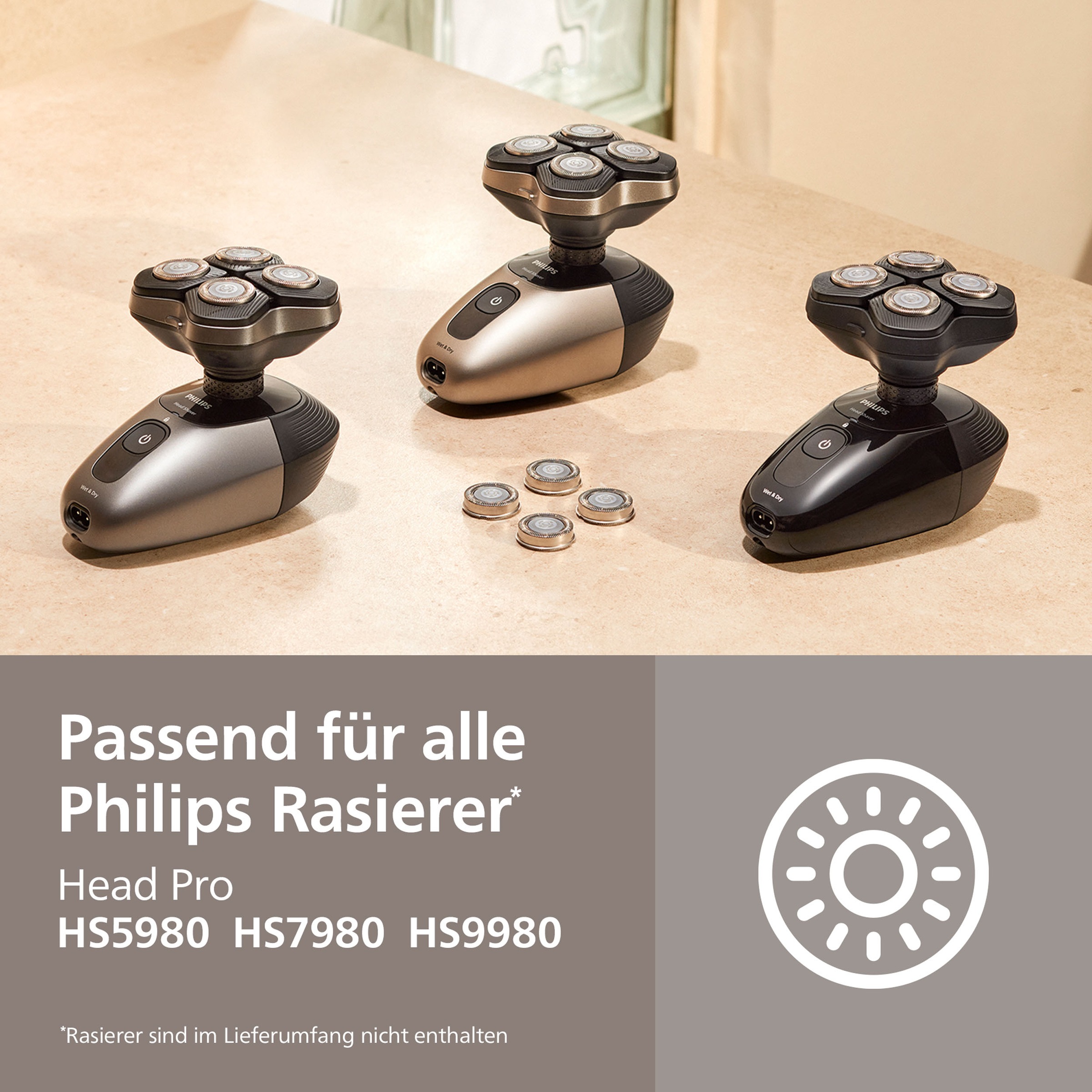 Philips Têtes de rasoir de rechange »HS740/15« mit 36 ComfortCut Klingen, nass und trocken verwendbar