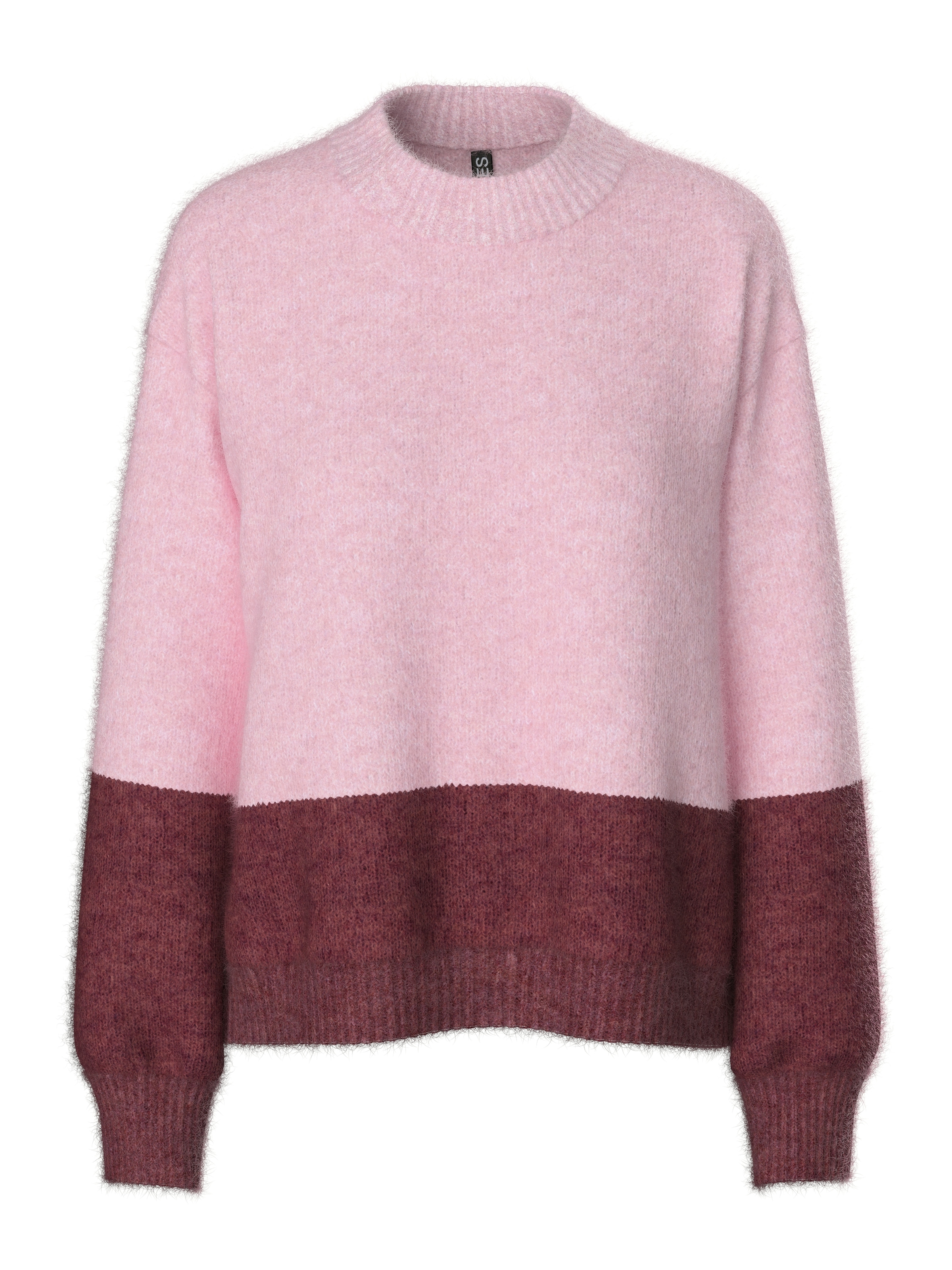 pieces Pull à col rond »PCIVY LS O-NECK COLOR BLOCK KNIT PWP BC« Colorblock Design