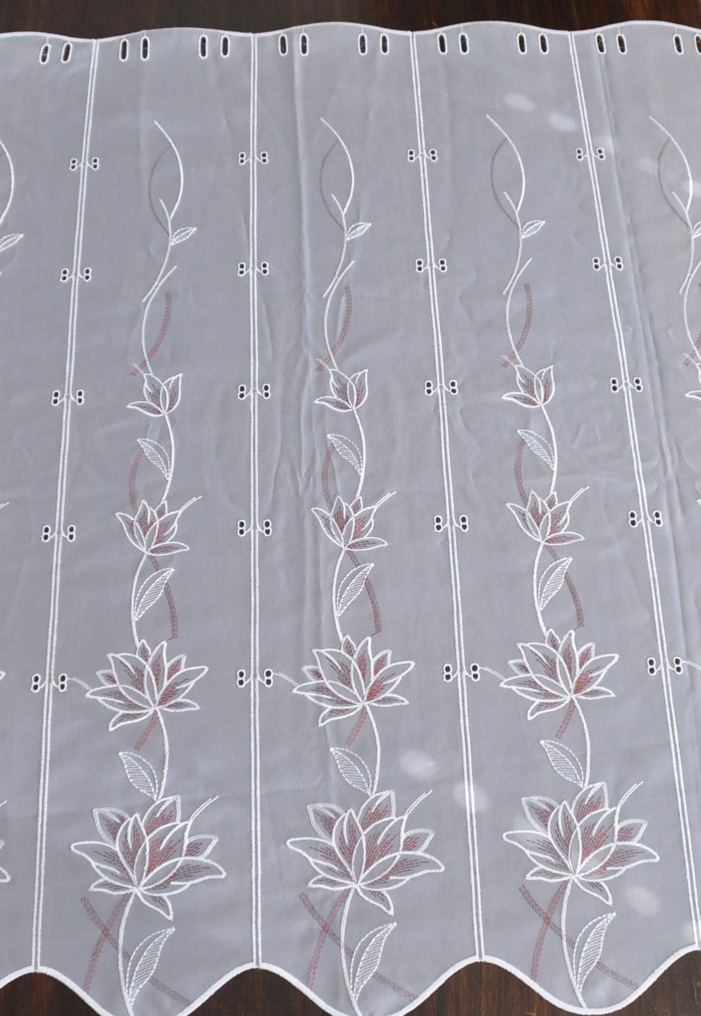 Stickereien Plauen Scheibengardine »Kiara« Stangendurchzug 1 Stk. tlg.