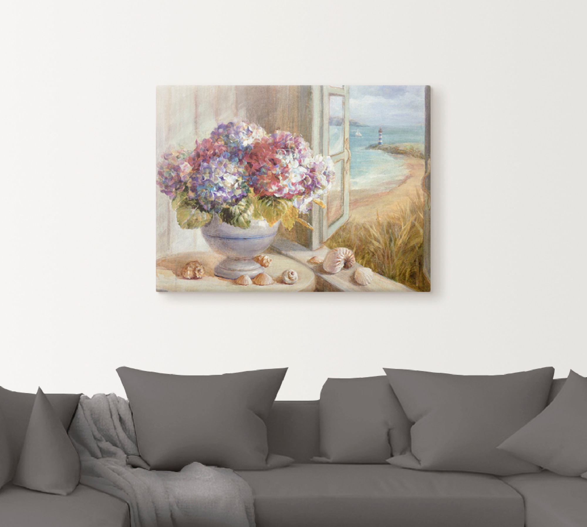 Artland Tableau sur toile »Küsten Hortensie« 1 cuis tlg. auf Holzrahmen gespannt