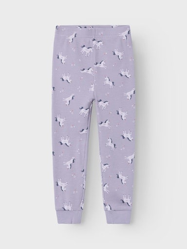 Name It Pyjama »NMFNIGHTSET LAVENDER UNICORN RIB NOOS« Set, 2 pièces mit tollem Einhorn-Alloverprint
