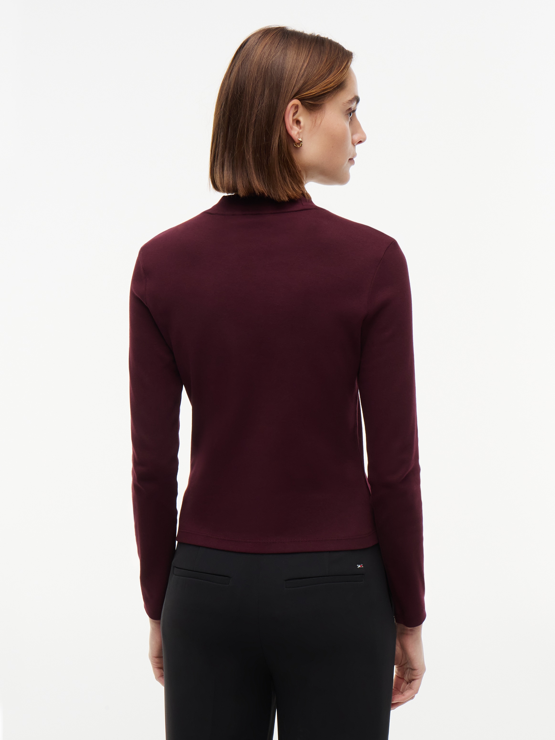 Tommy Hilfiger Langarmshirt »SLIM CODY MOCK-NK LS« Baumwolle, slim fit