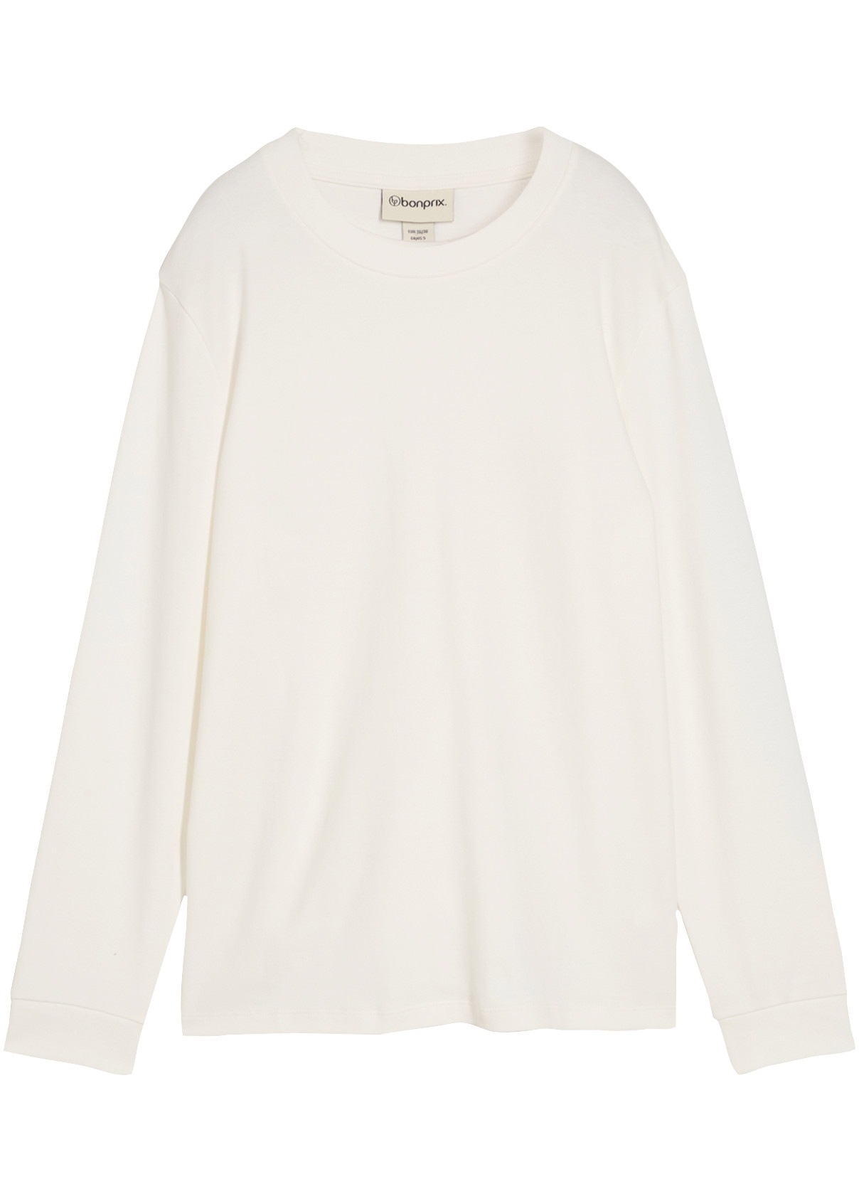 bonprix T-shirt à manches longues coupe oversize, en coton pur, style décontracté