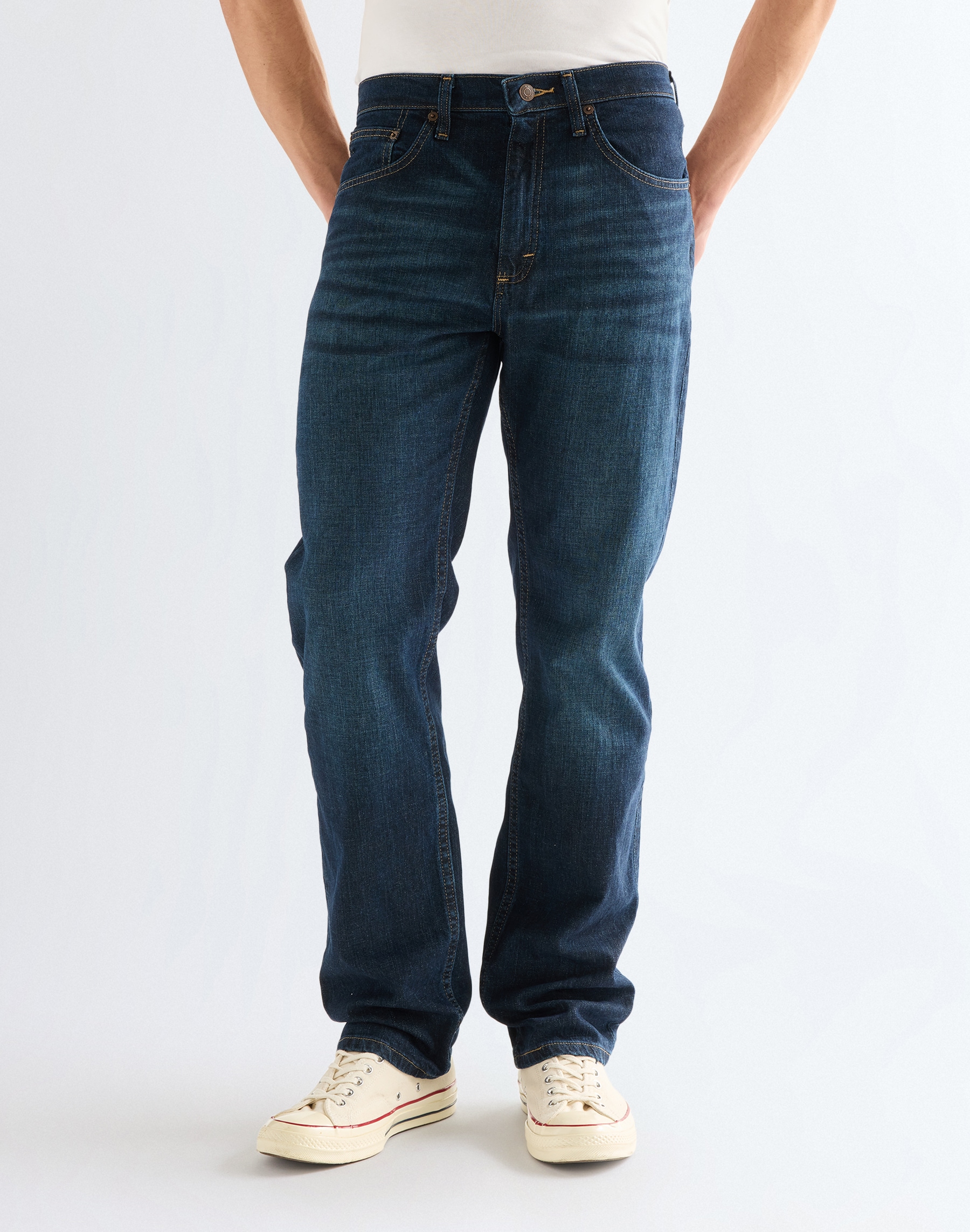 Wrangler Straight-Jeans aus elastischer Baumwollmischung