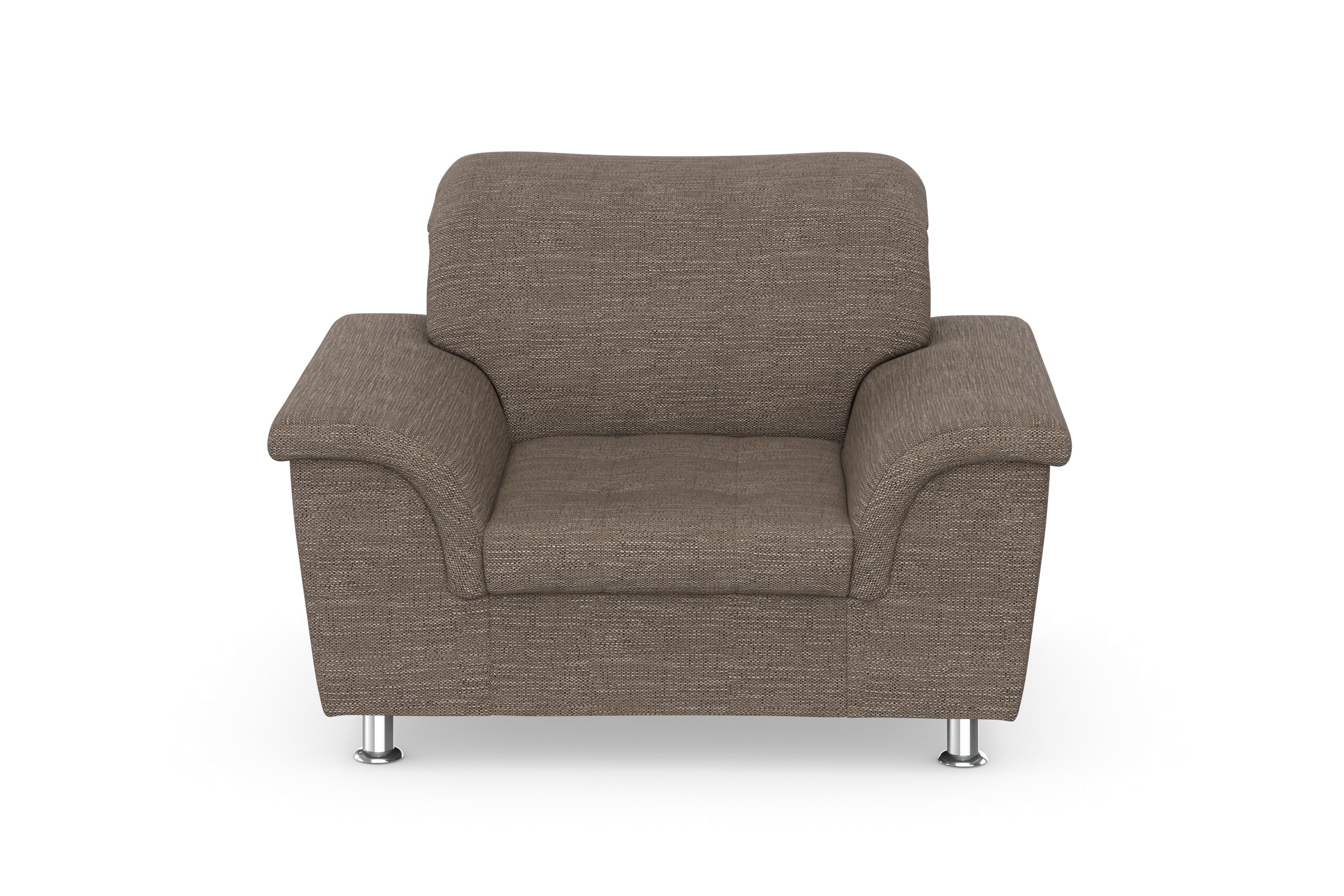 DOMO collection Fauteuil »FRANZI zeitlos & elegant, moderne Sitzheftung« option avec réglage de la tête, accoudoirs confortables, pieds chromés