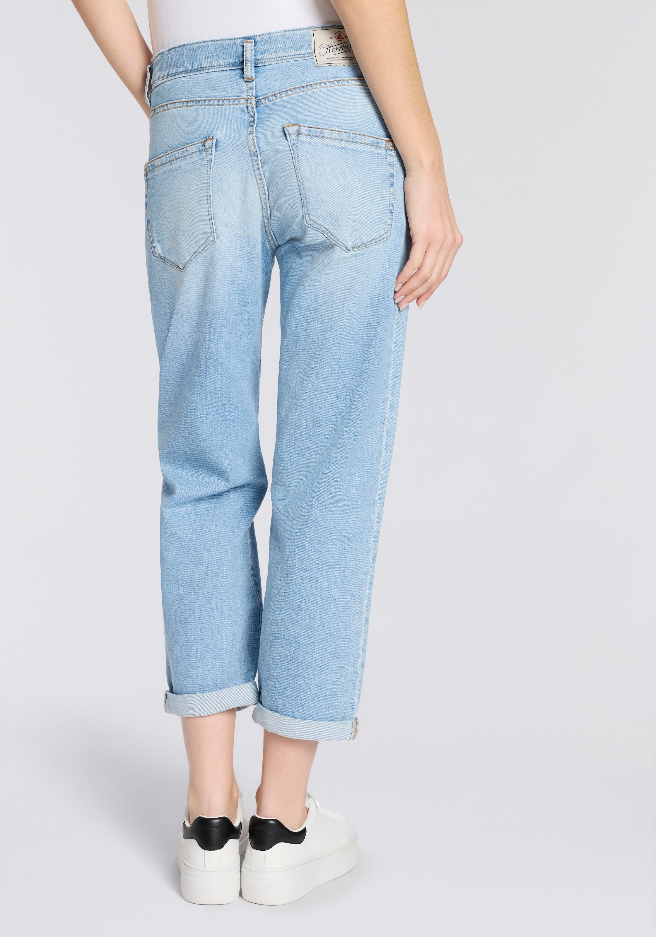 Herrlicher Boyfriend-Jeans »Shyra Tap Denim« High Waist mit Umschlagsaum