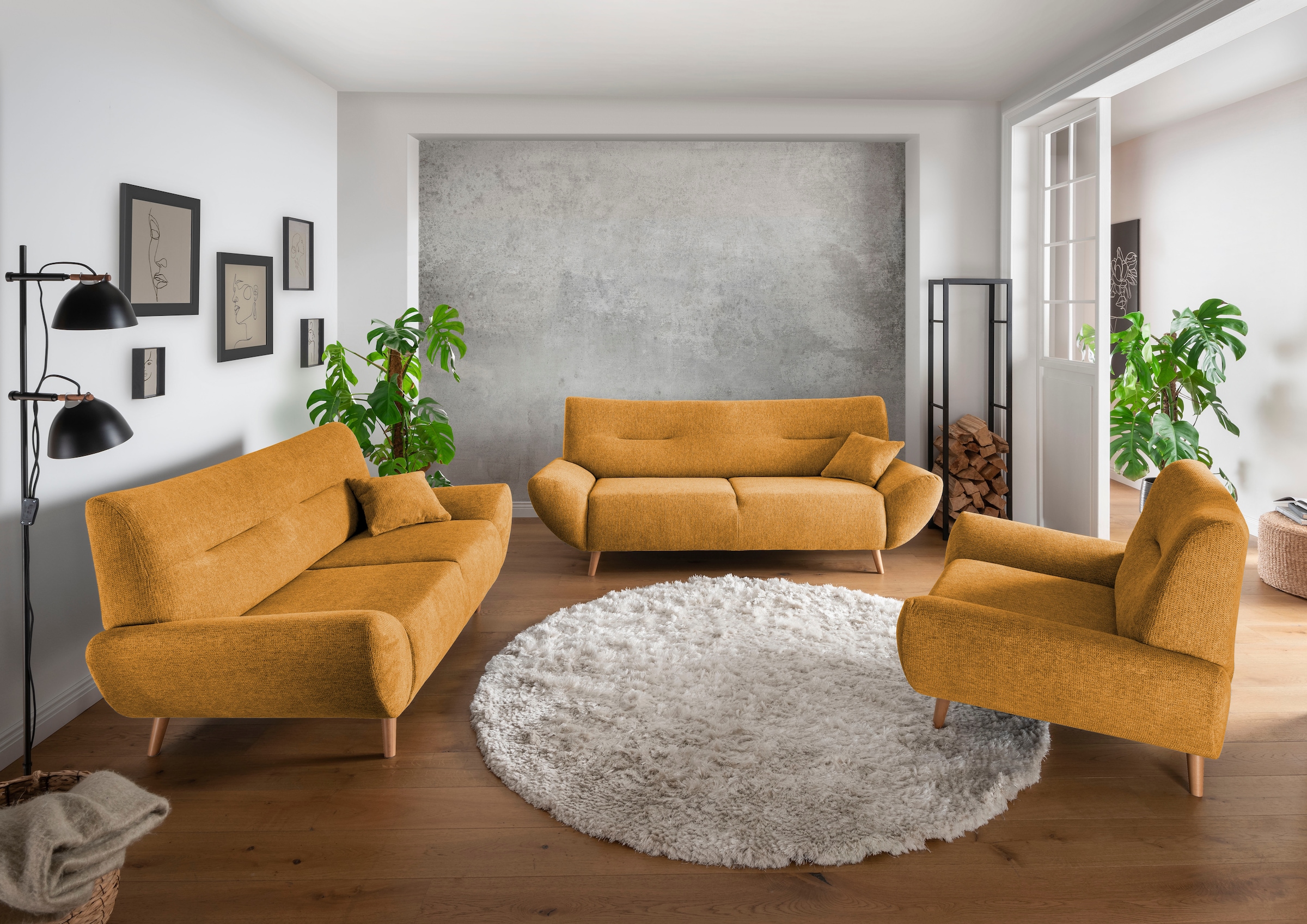 Home affaire 3-Sitzer »Drago« frei im Raum stellbar, inkl. 1 Zierkissen