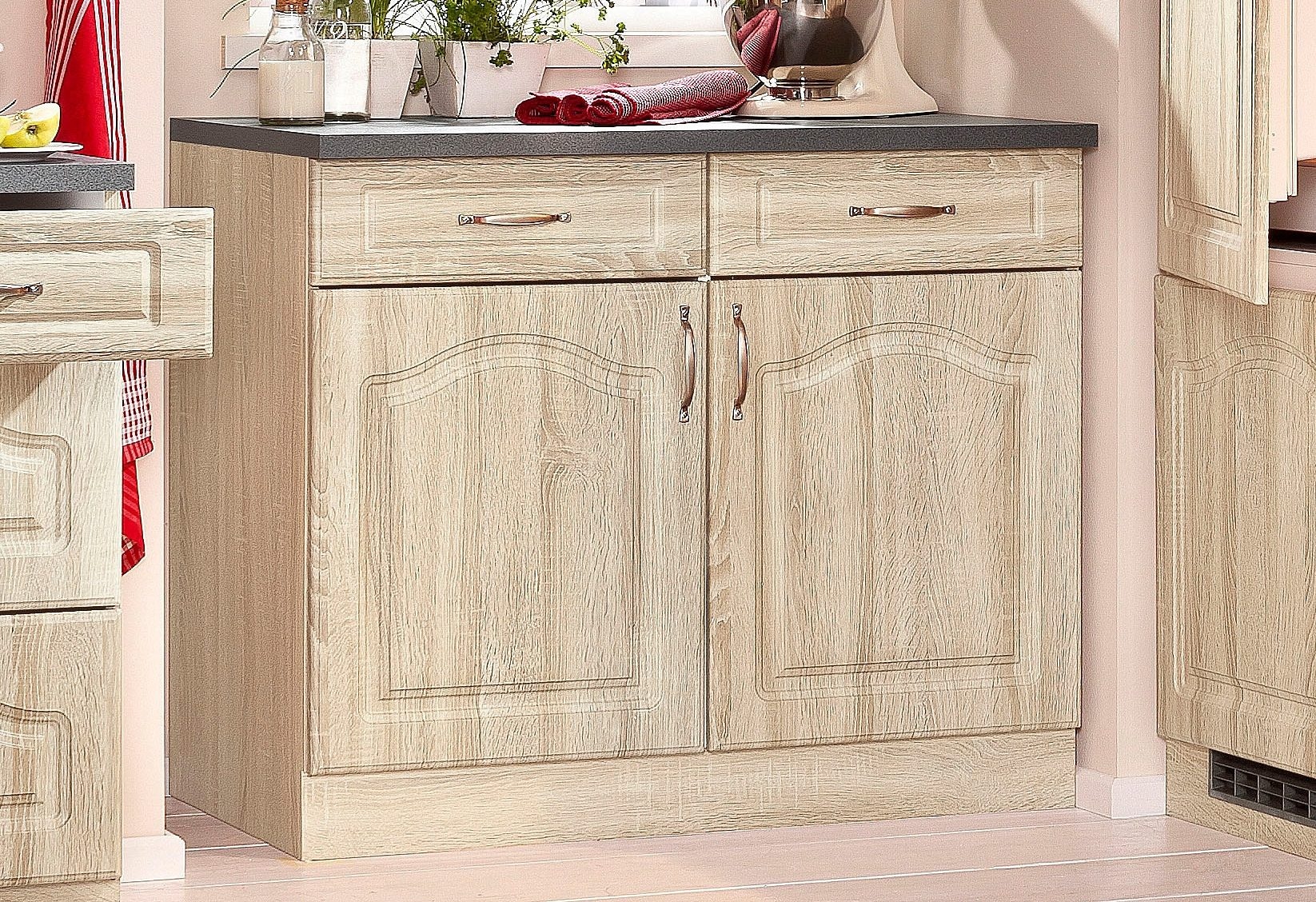 wiho Küchen Unterschrank »Linz« 100 cm breit, in Landhaus-Optik