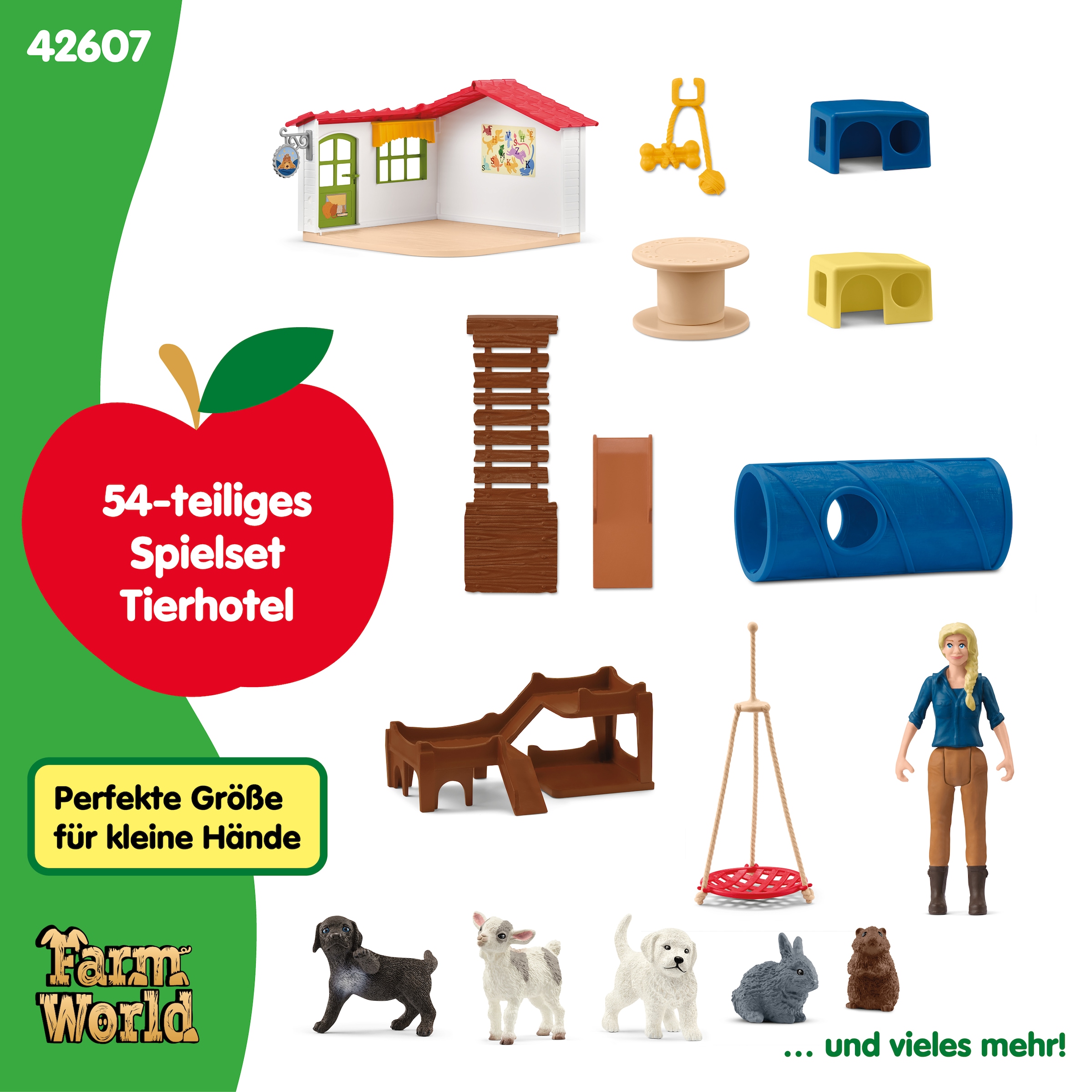 Schleich® Spielwelt »FARM WORLD, Tierhotel (42607)« Made in Europe