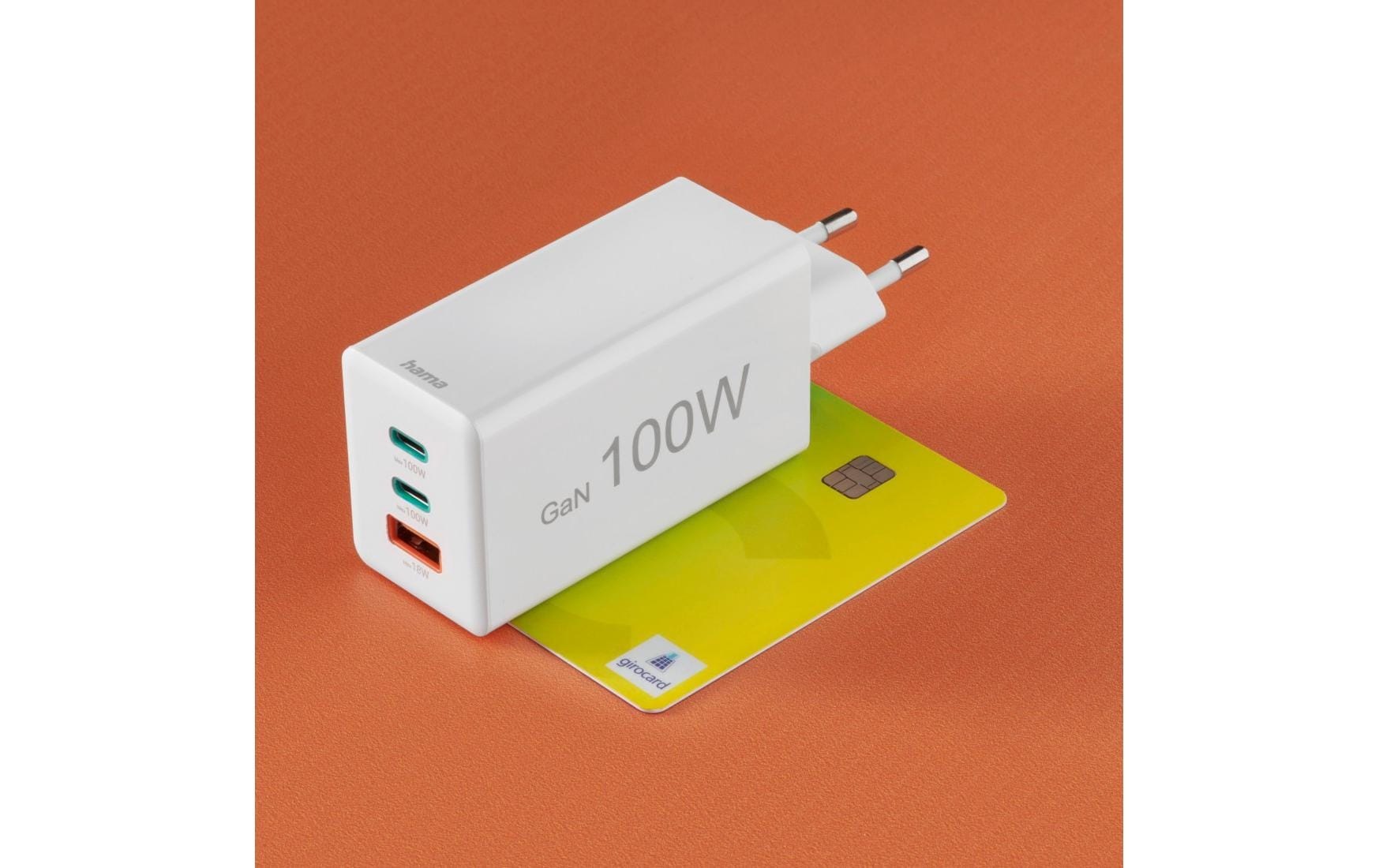 Hama Chargeur USB »Gan charger 1x USB-A 2x USB-C 100 W«