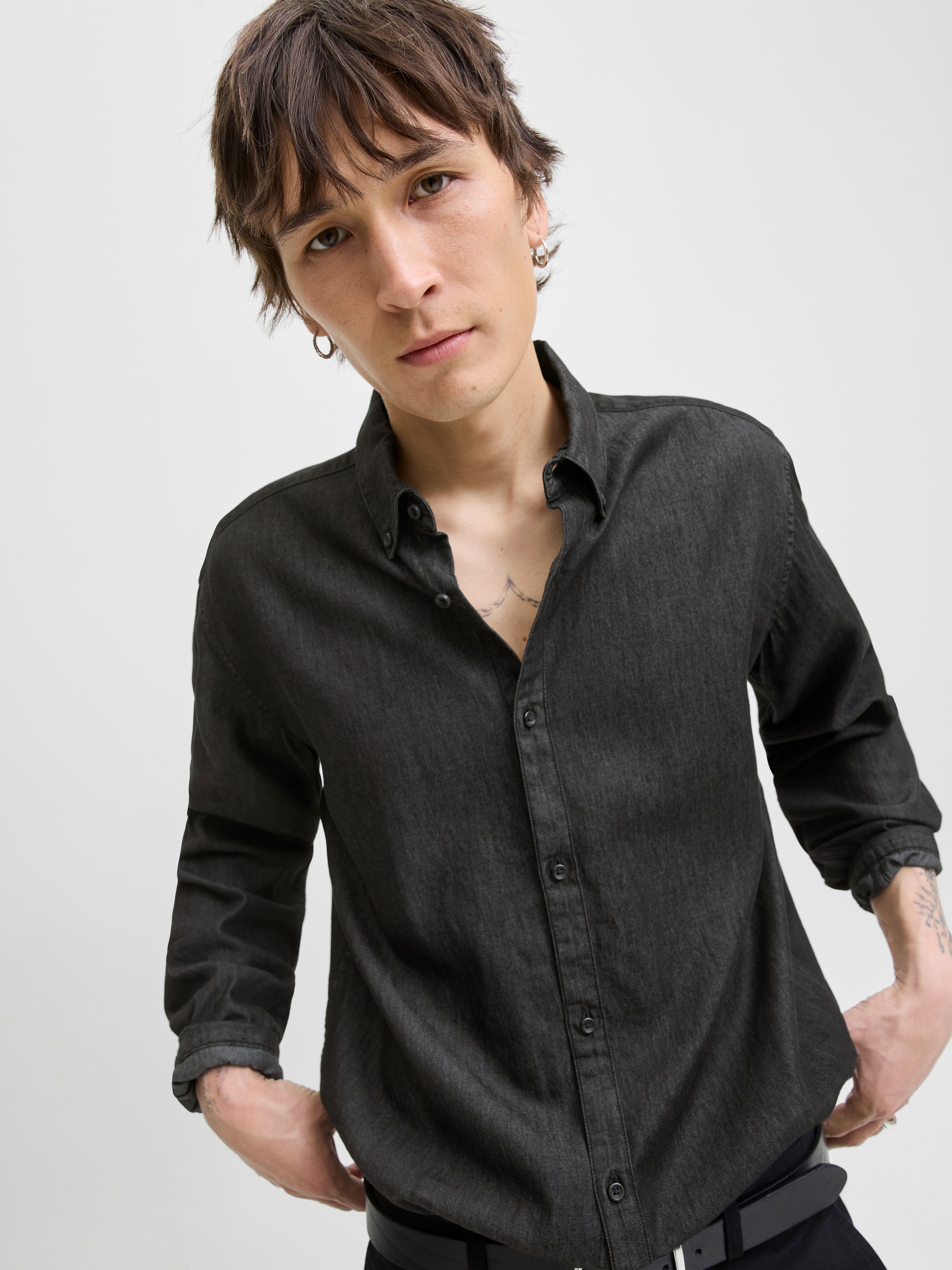 Jack & Jones Langarmhemd »JJEPERFECT DENIM SHIRT LS NOOS«