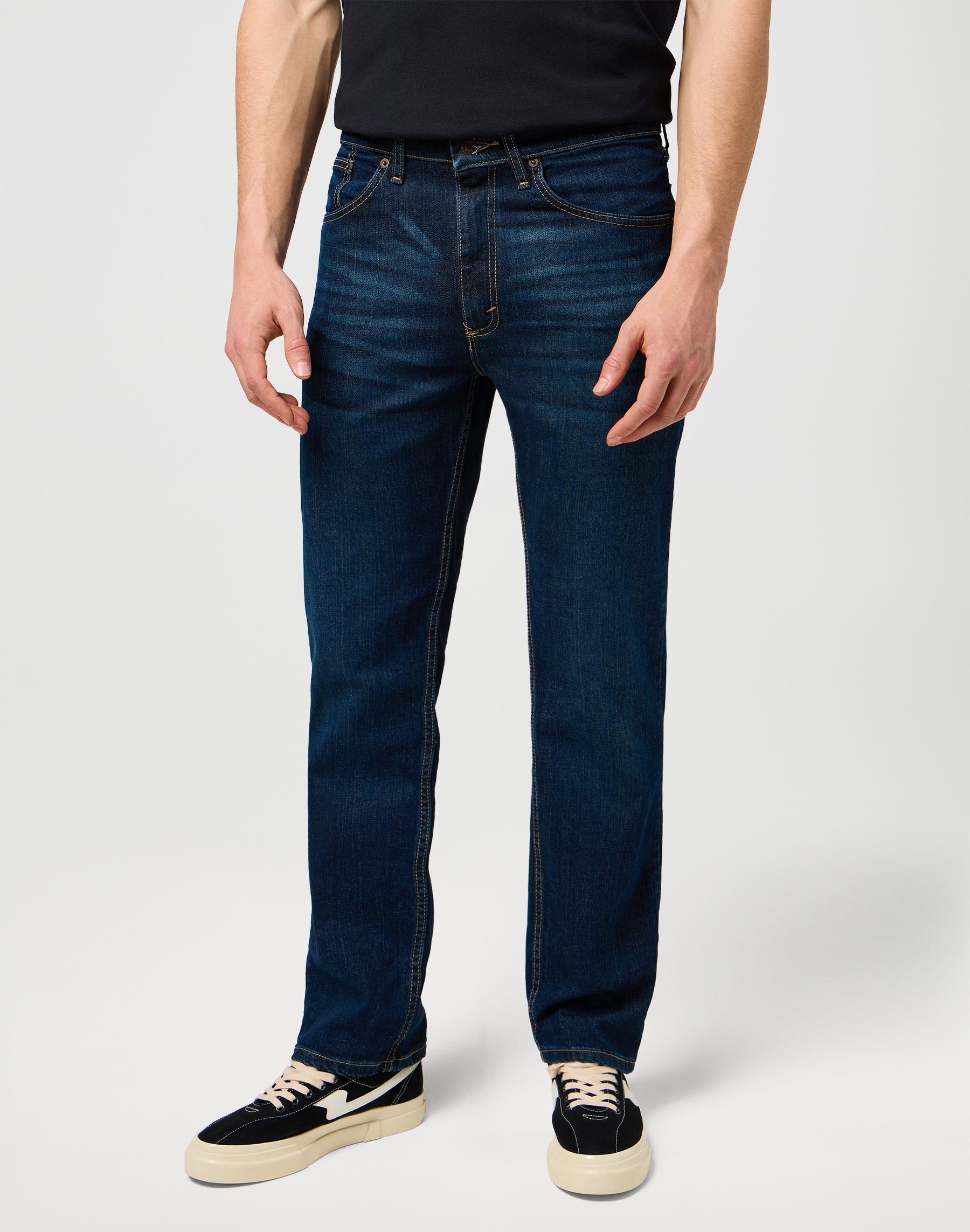 Wrangler Straight-Jeans aus elastischer Baumwollmischung