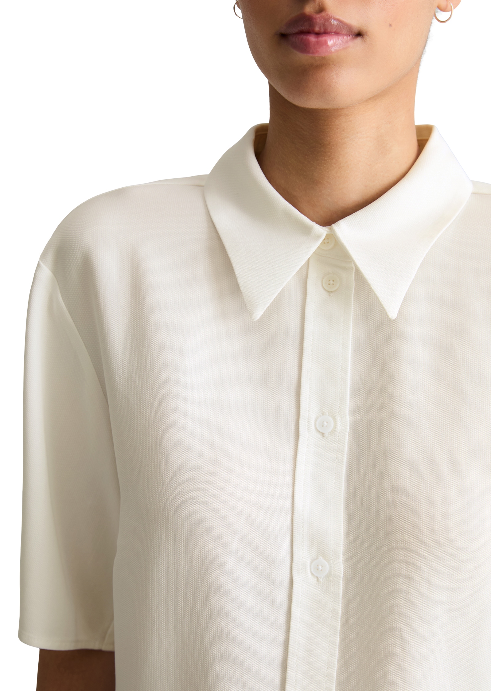 Marc O'Polo DENIM Kurzarmbluse Croped, relaxed fit